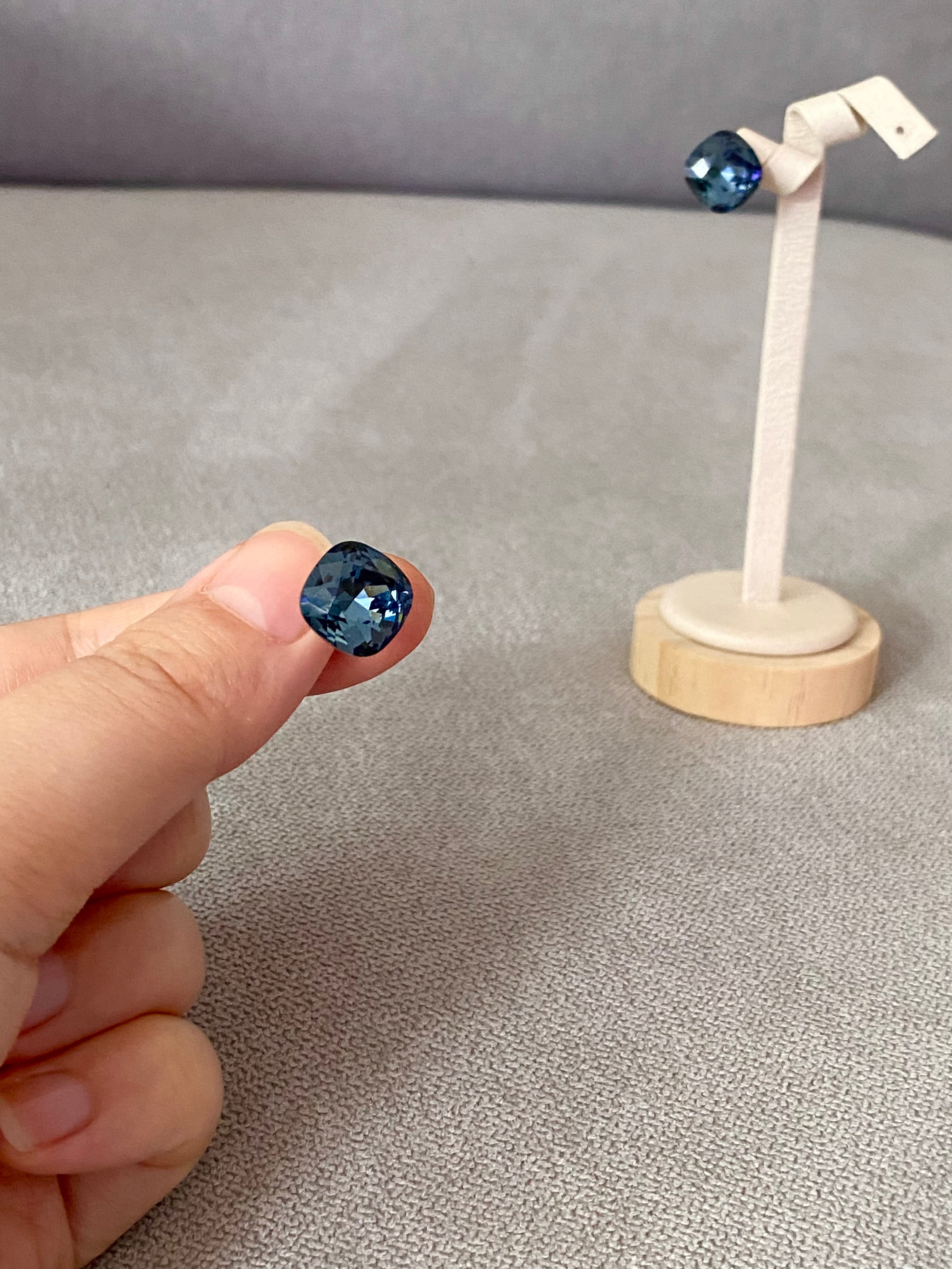 Swarovski Cushion-Cut Stud Earrings (2 colours)