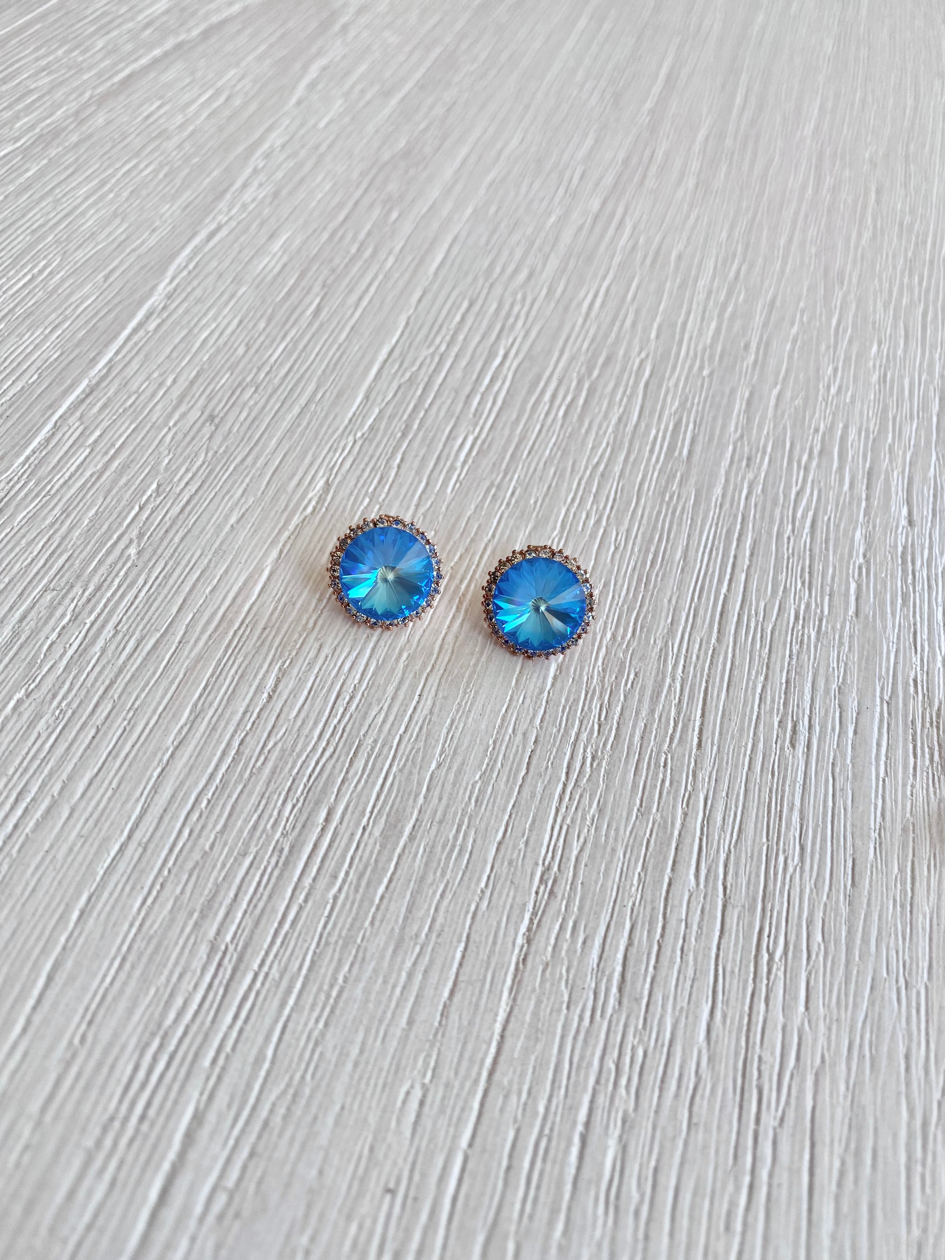 Swarovski Classic Halo Stud Earrings - 15mm (3 colours)