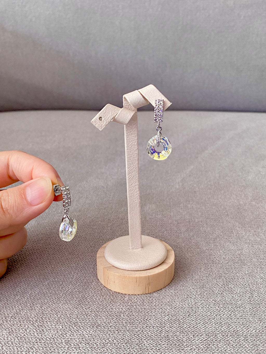 Swarovski Round Cut Dangle Earrings