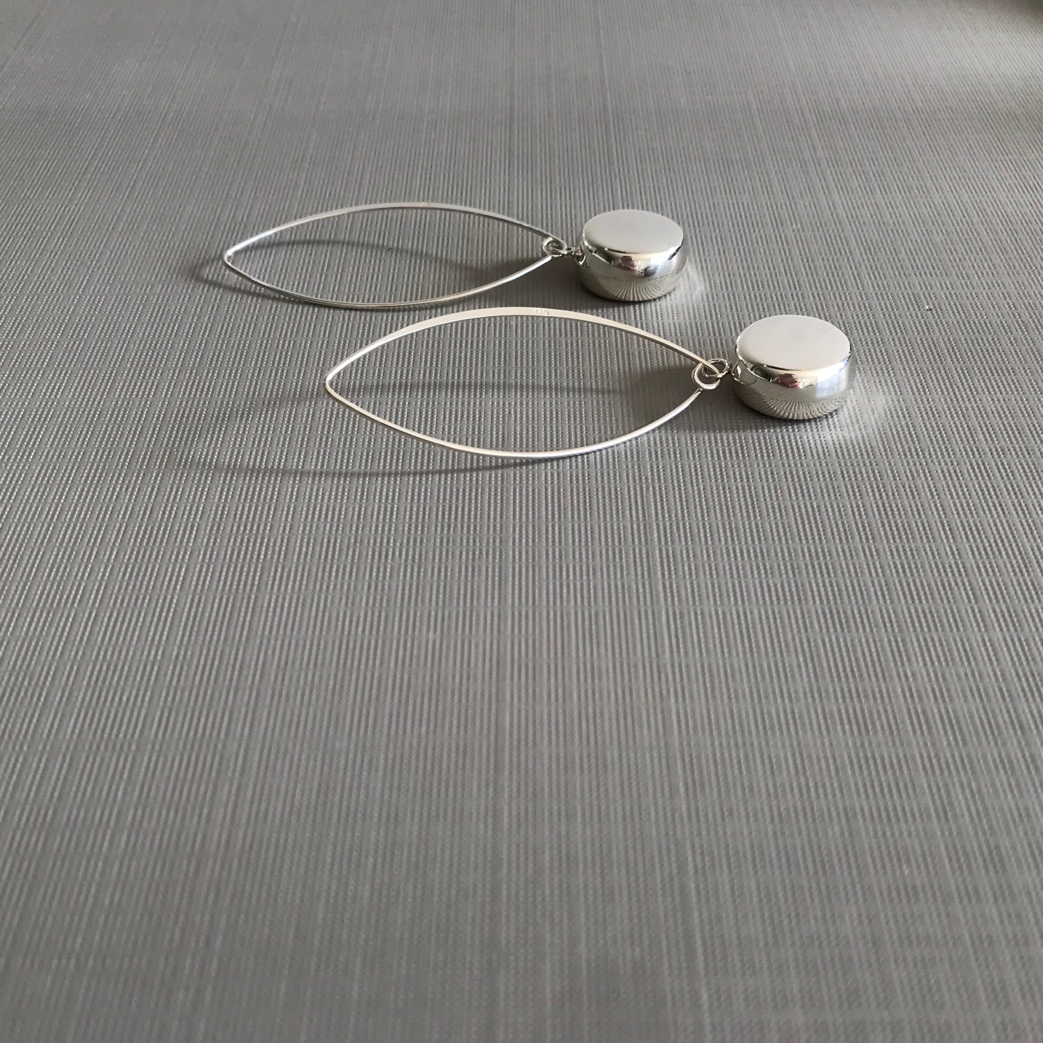Long Sculptural Hook Earrings
