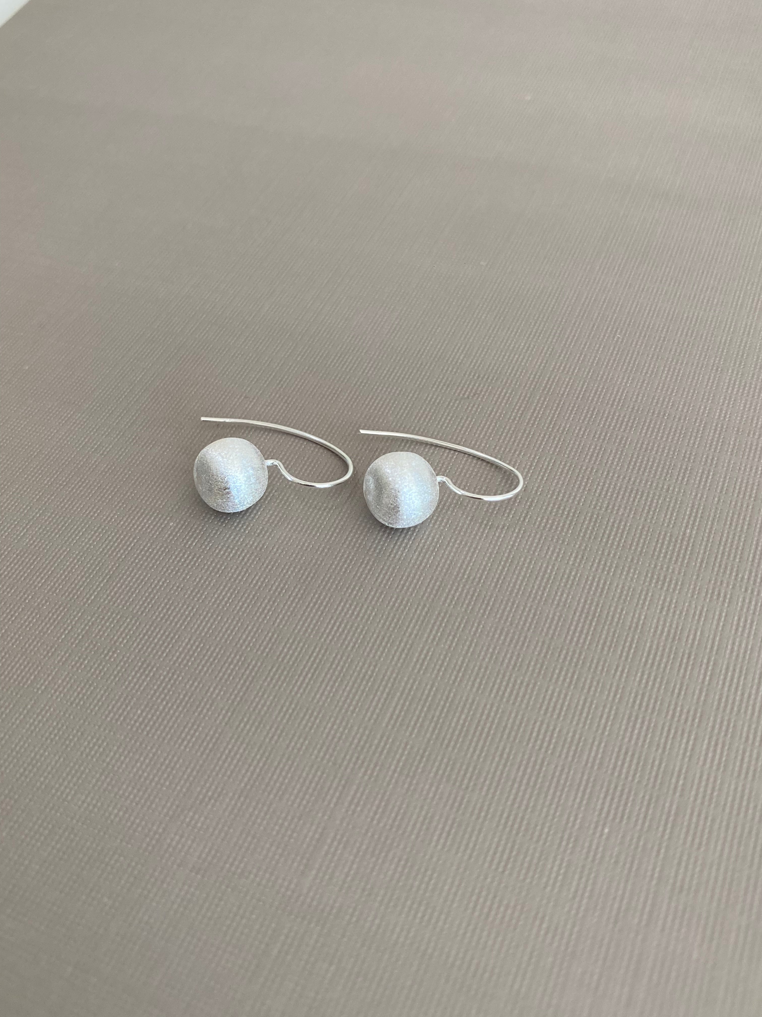 Frosted Sphere Earrings