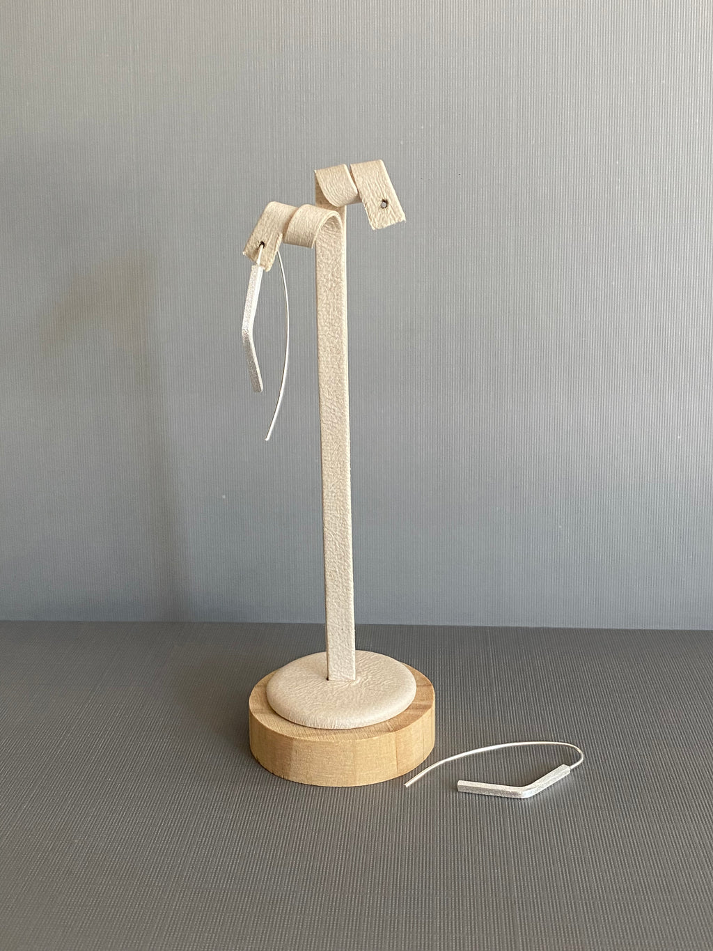 Silver Long Curve Earrings