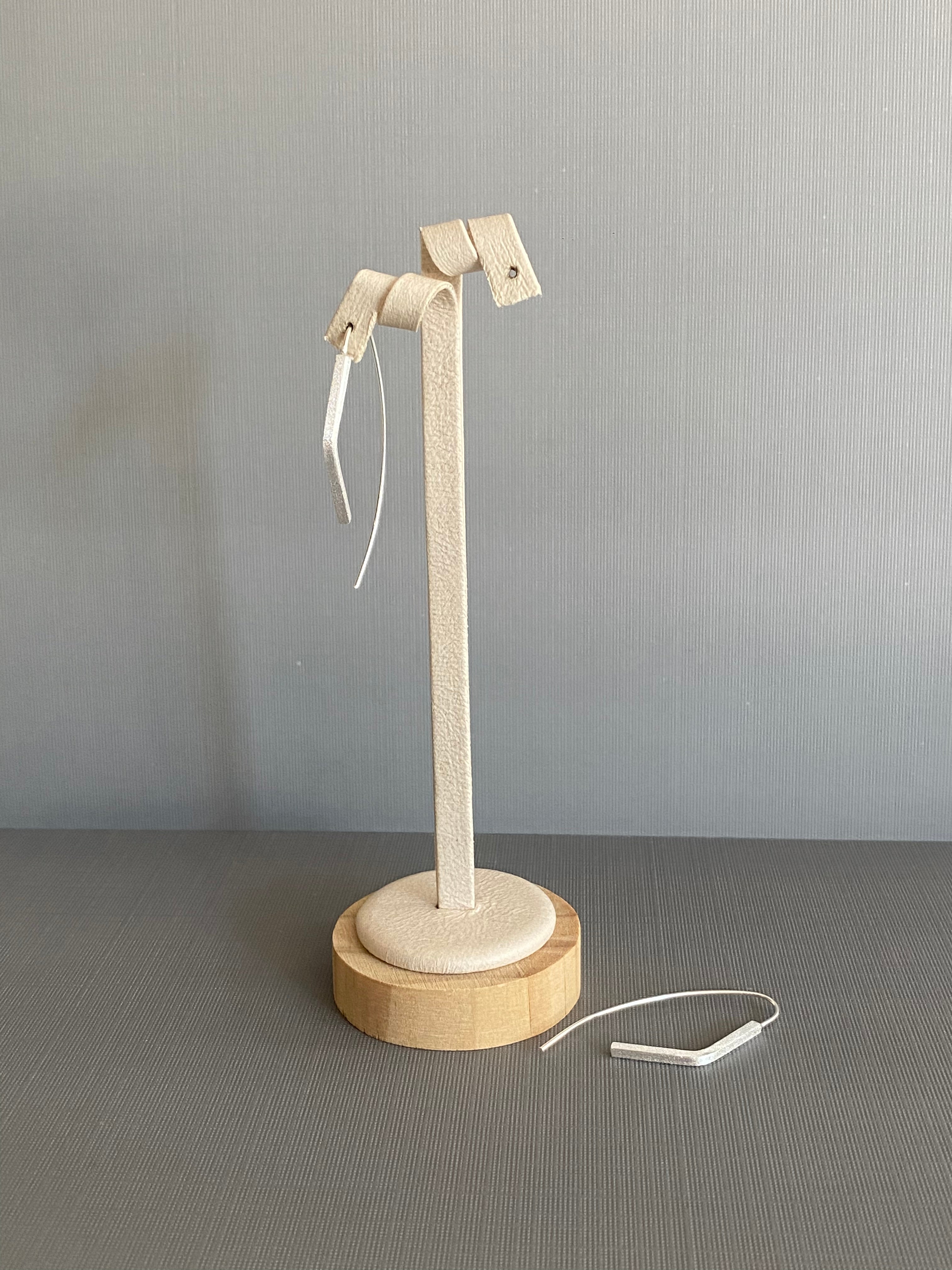 Silver Long Curve Earrings