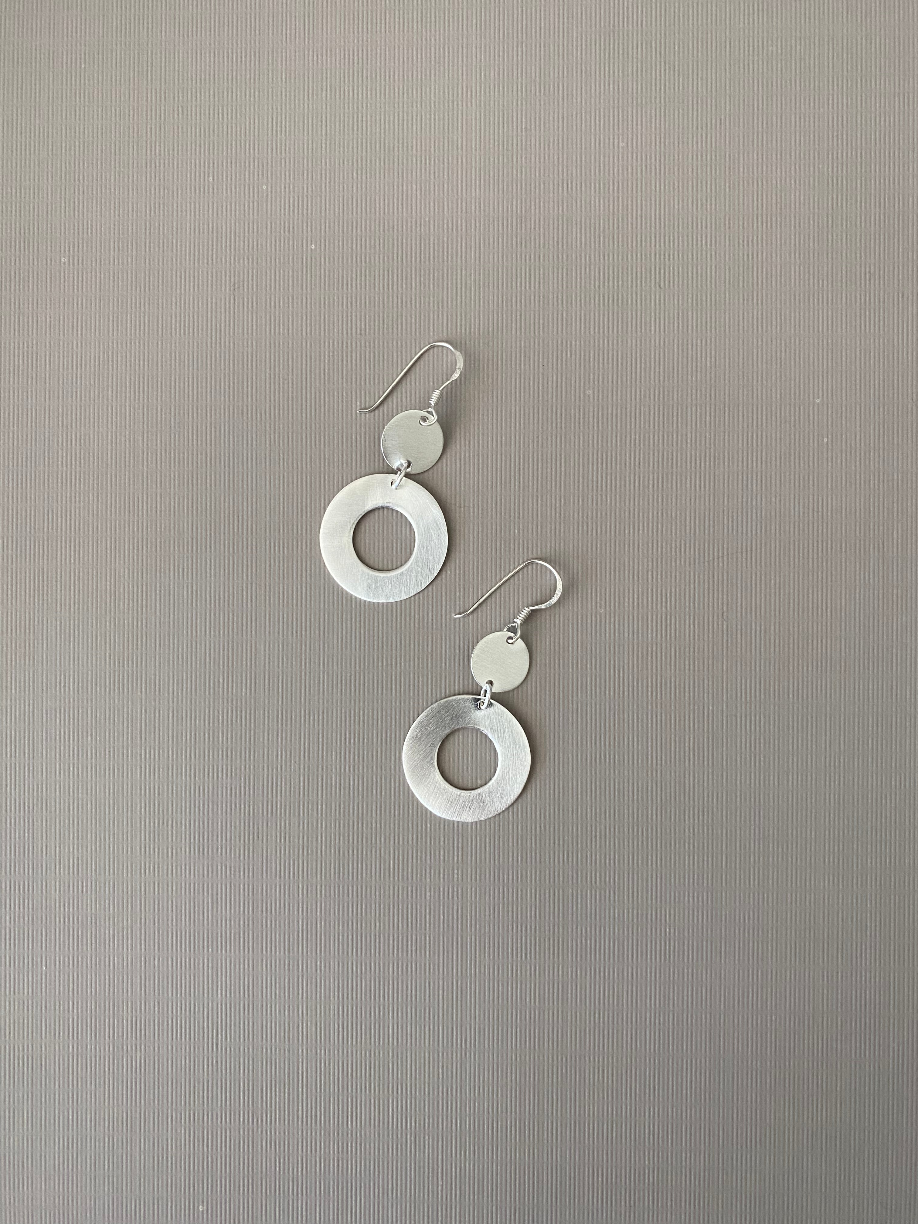Open Circle Drop Earrings