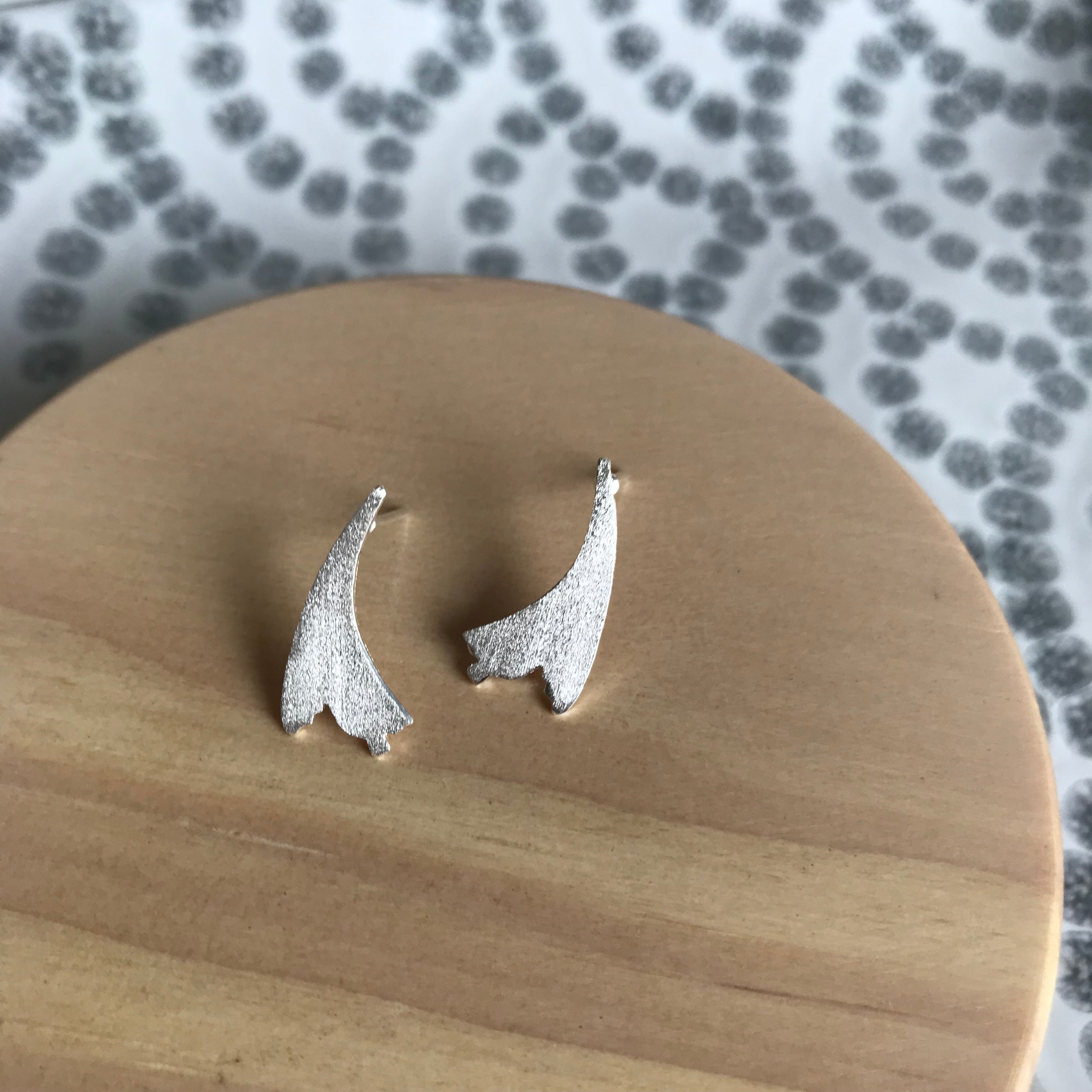 Matte Wave Stud Earrings