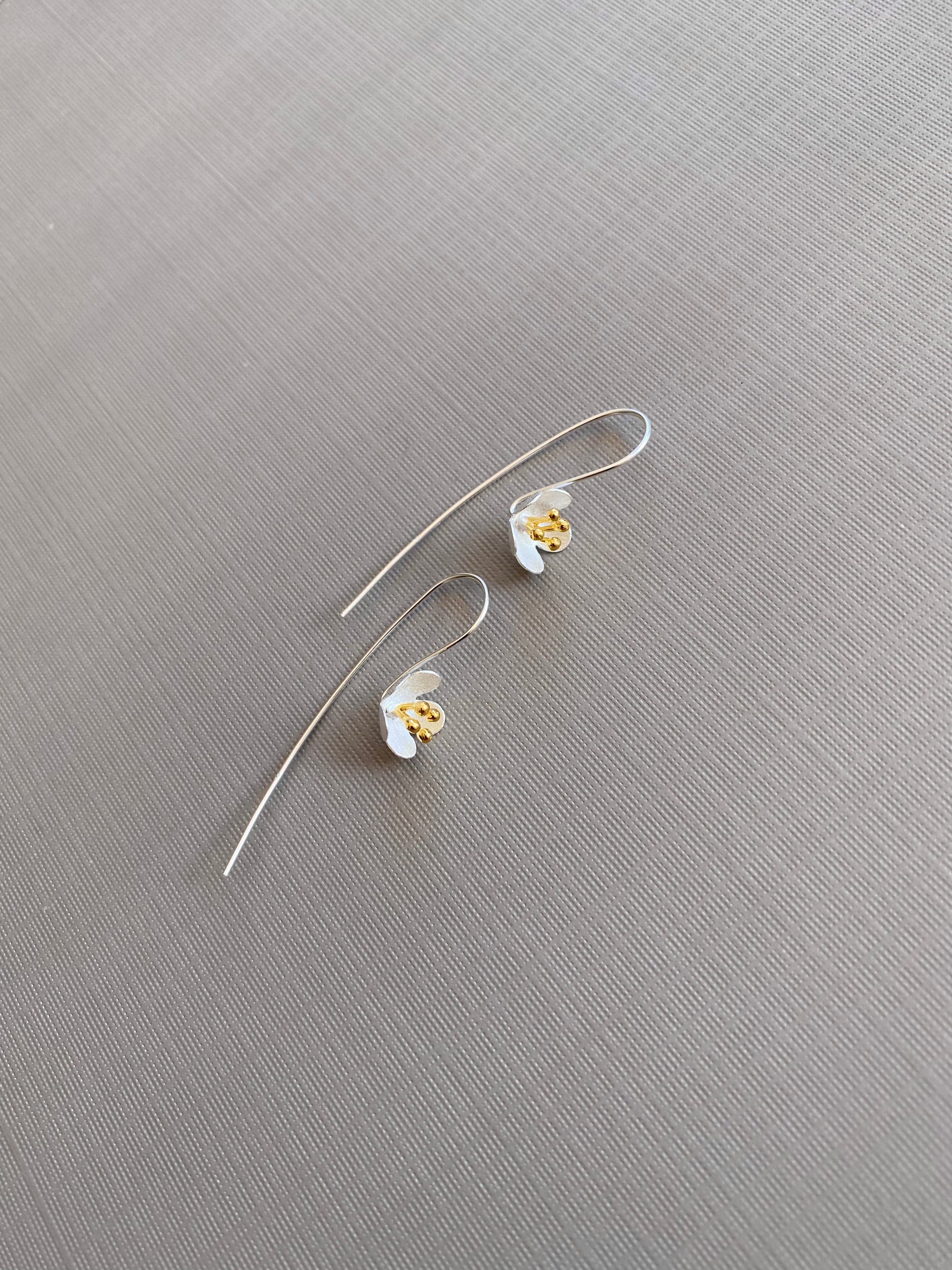 Matte Bloom Hook Earrings