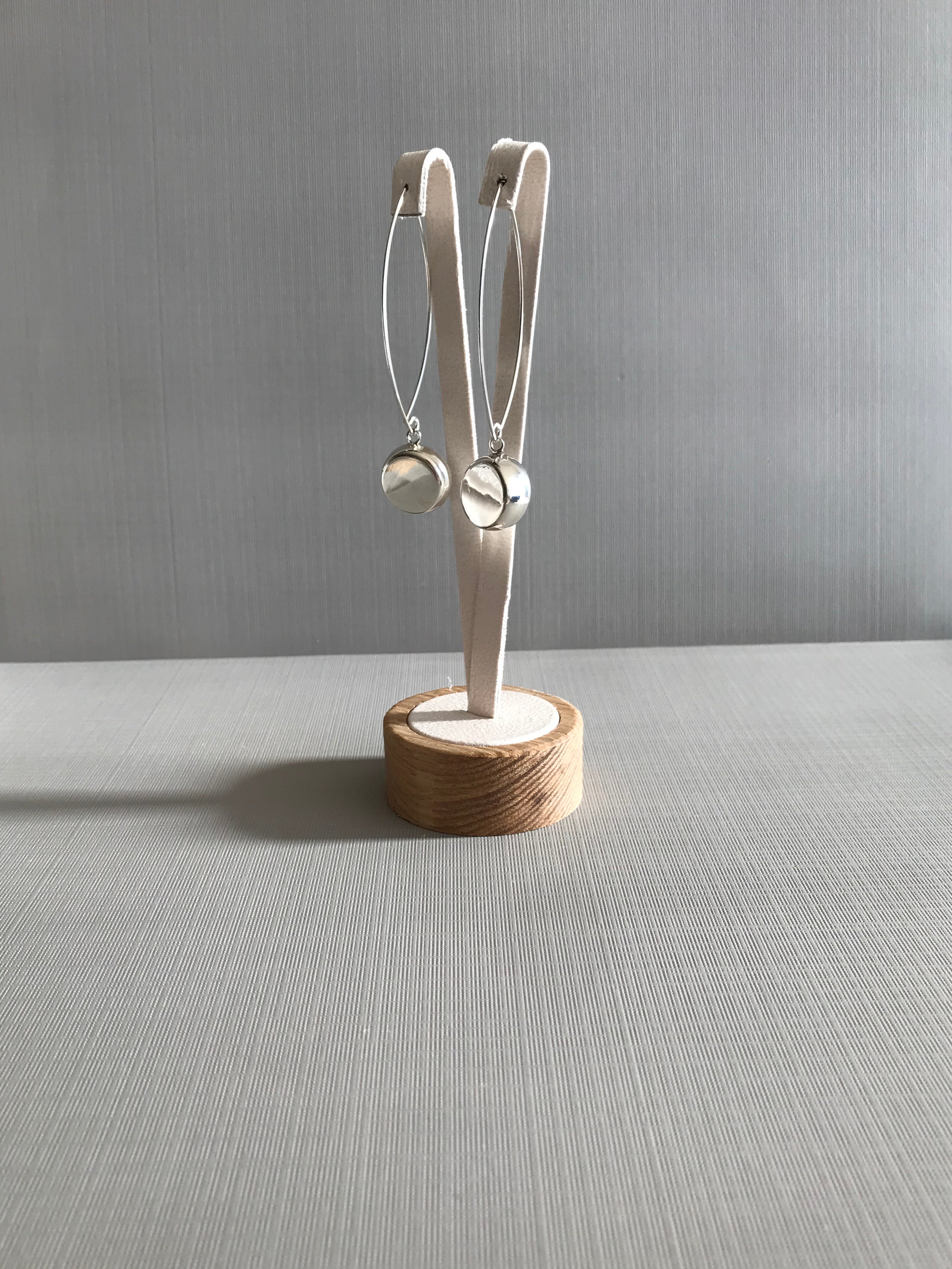 Long Sculptural Hook Earrings