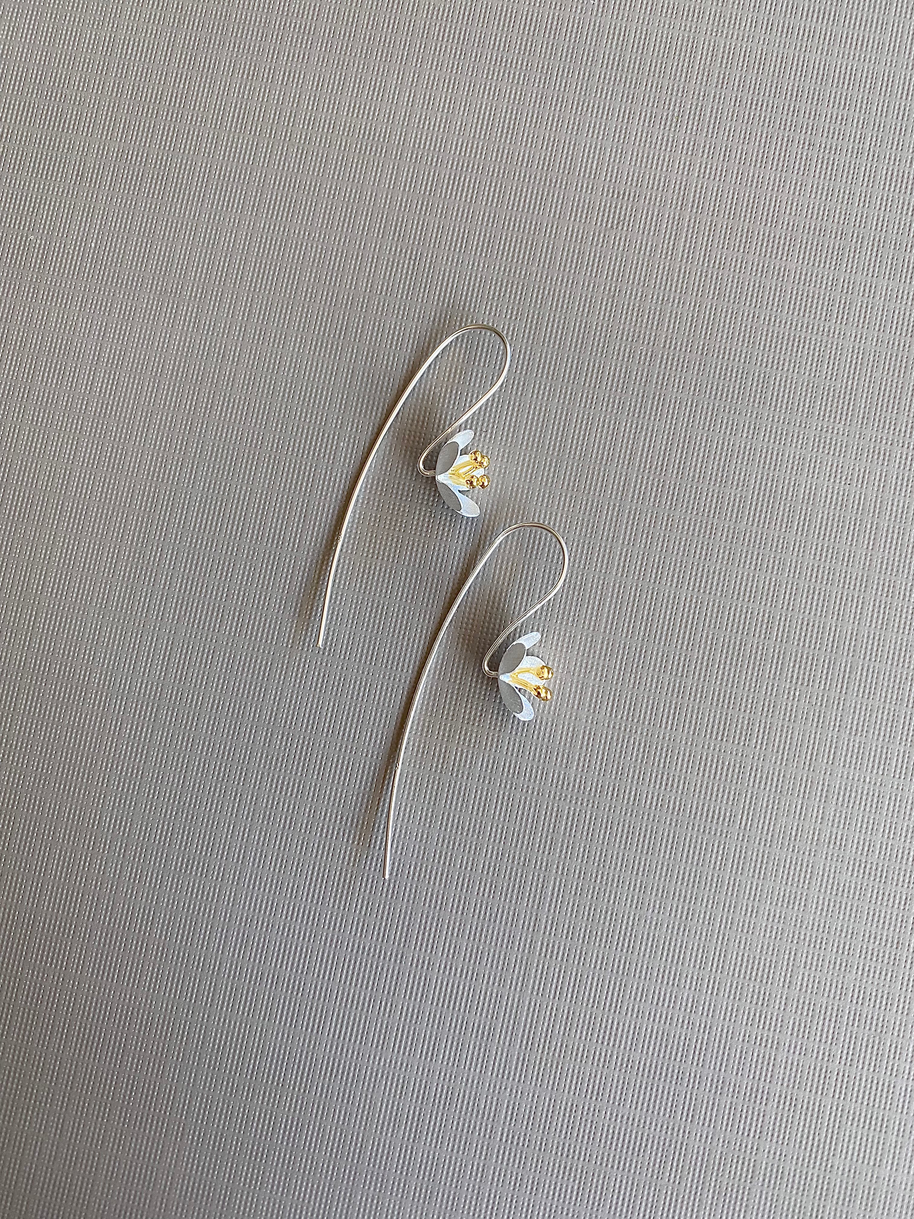 Matte Bloom Hook Earrings