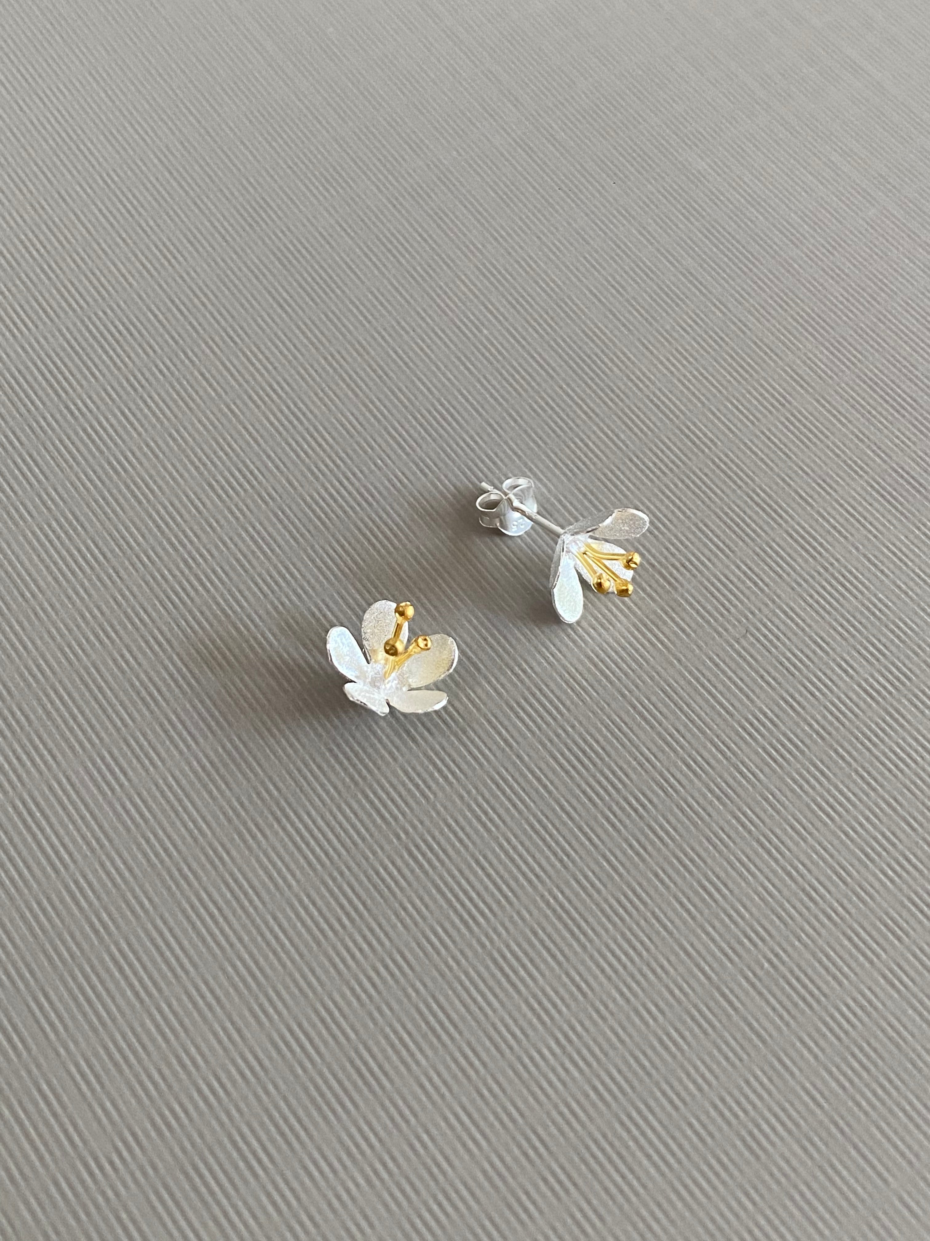 Matte Flower Stud Earrings