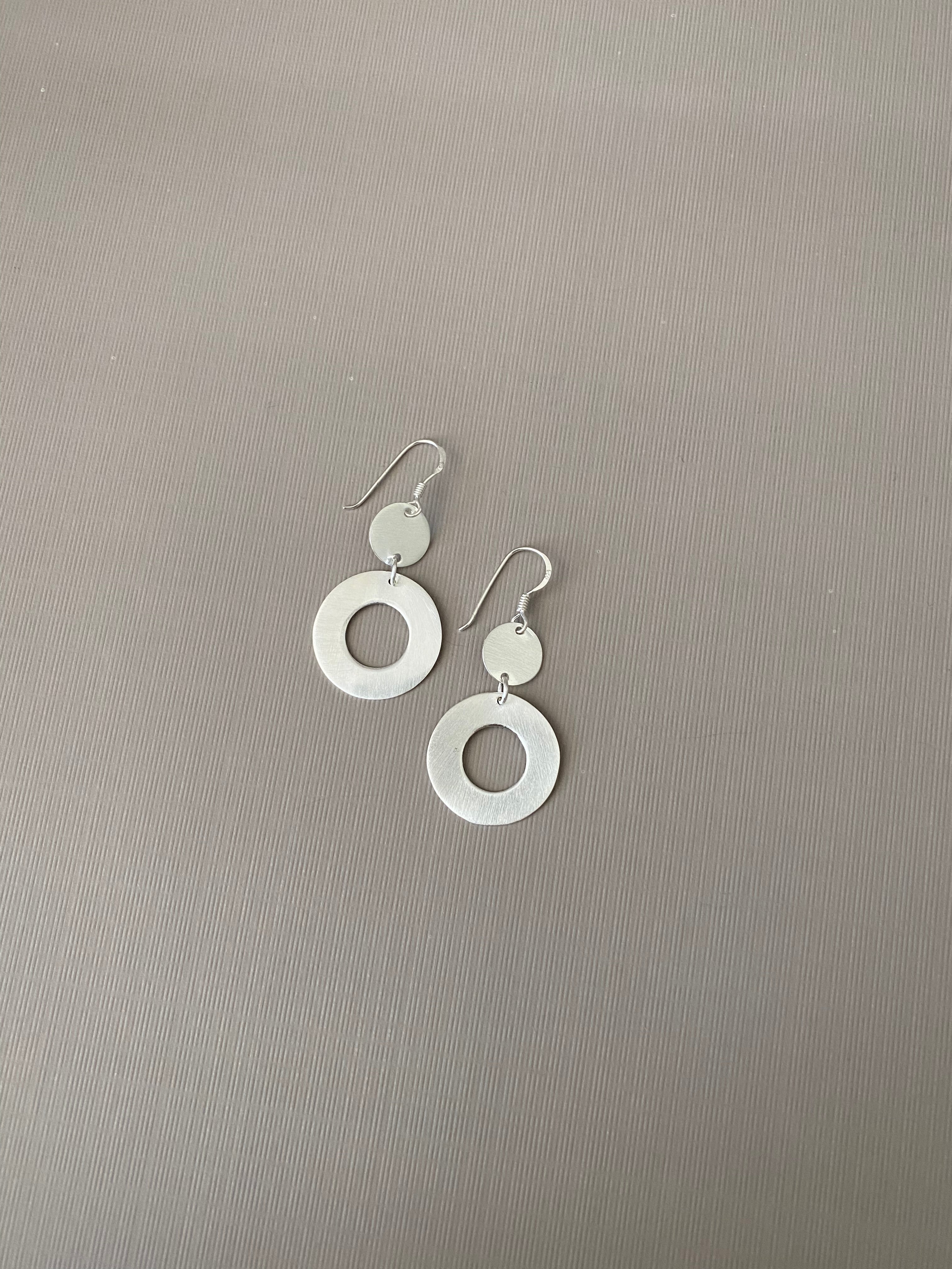 Open Circle Drop Earrings