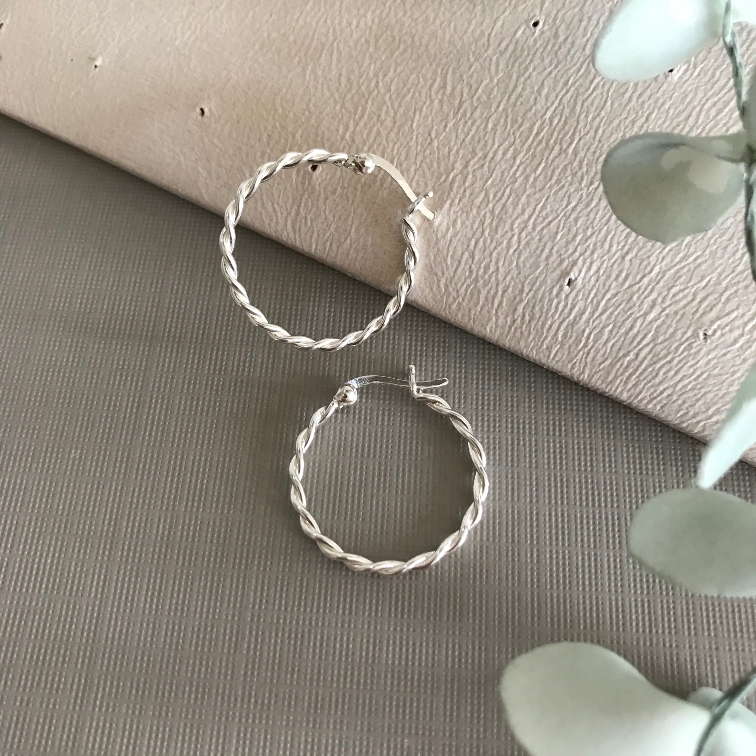 Braided Edge Hoops