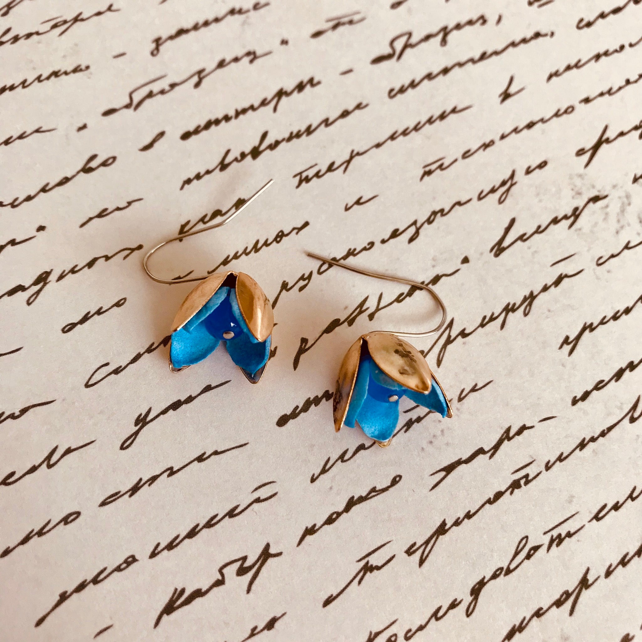 Dry Flower Hook Earrings