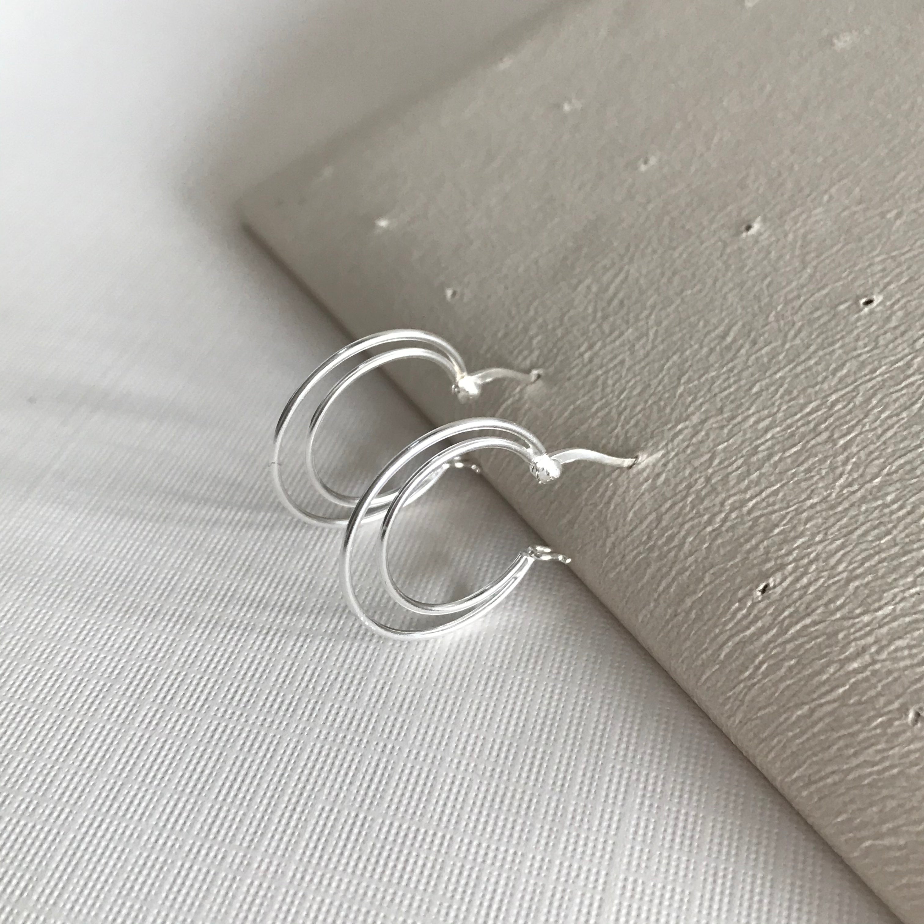 Circular Dual Loop Earrings