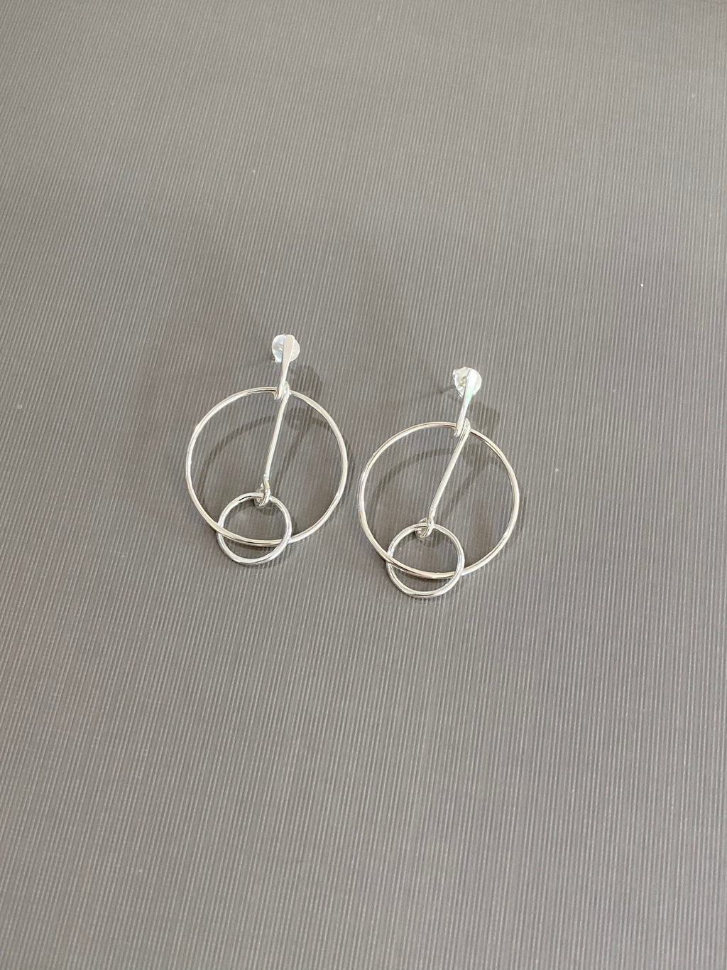 Interlinked Hoop Drop Earrings
