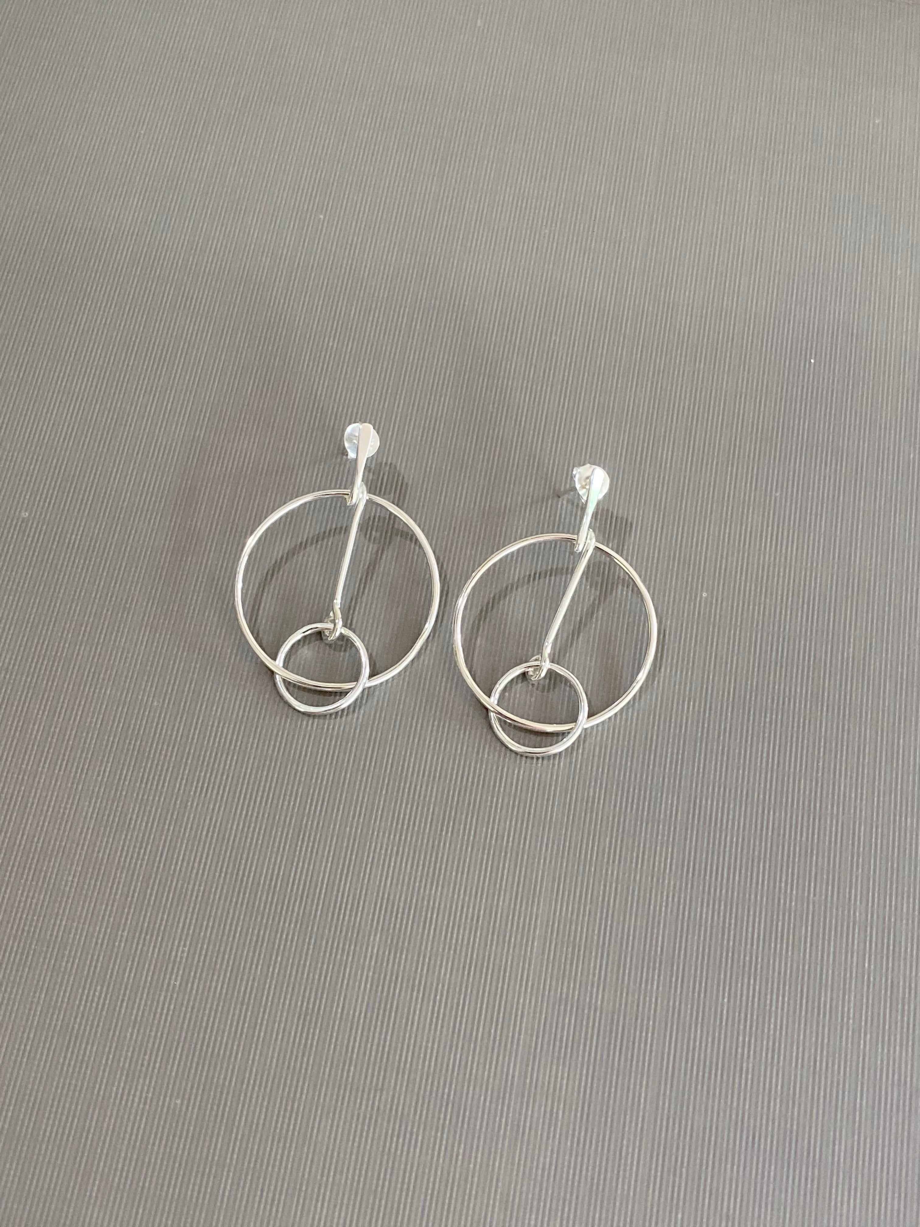 Interlinked Hoop Drop Earrings