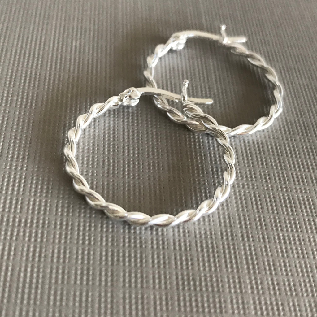 Braided Edge Hoops