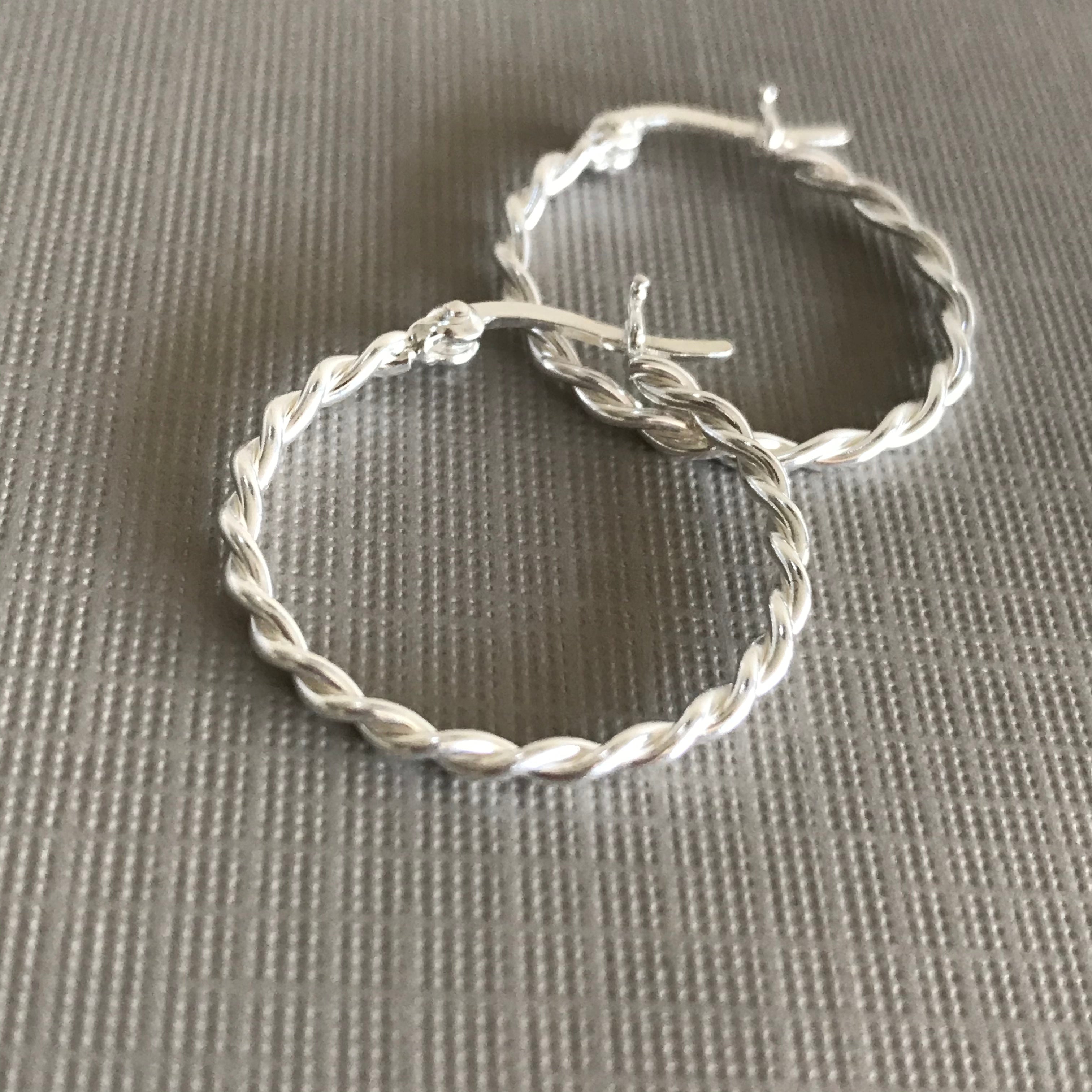 Braided Edge Hoops