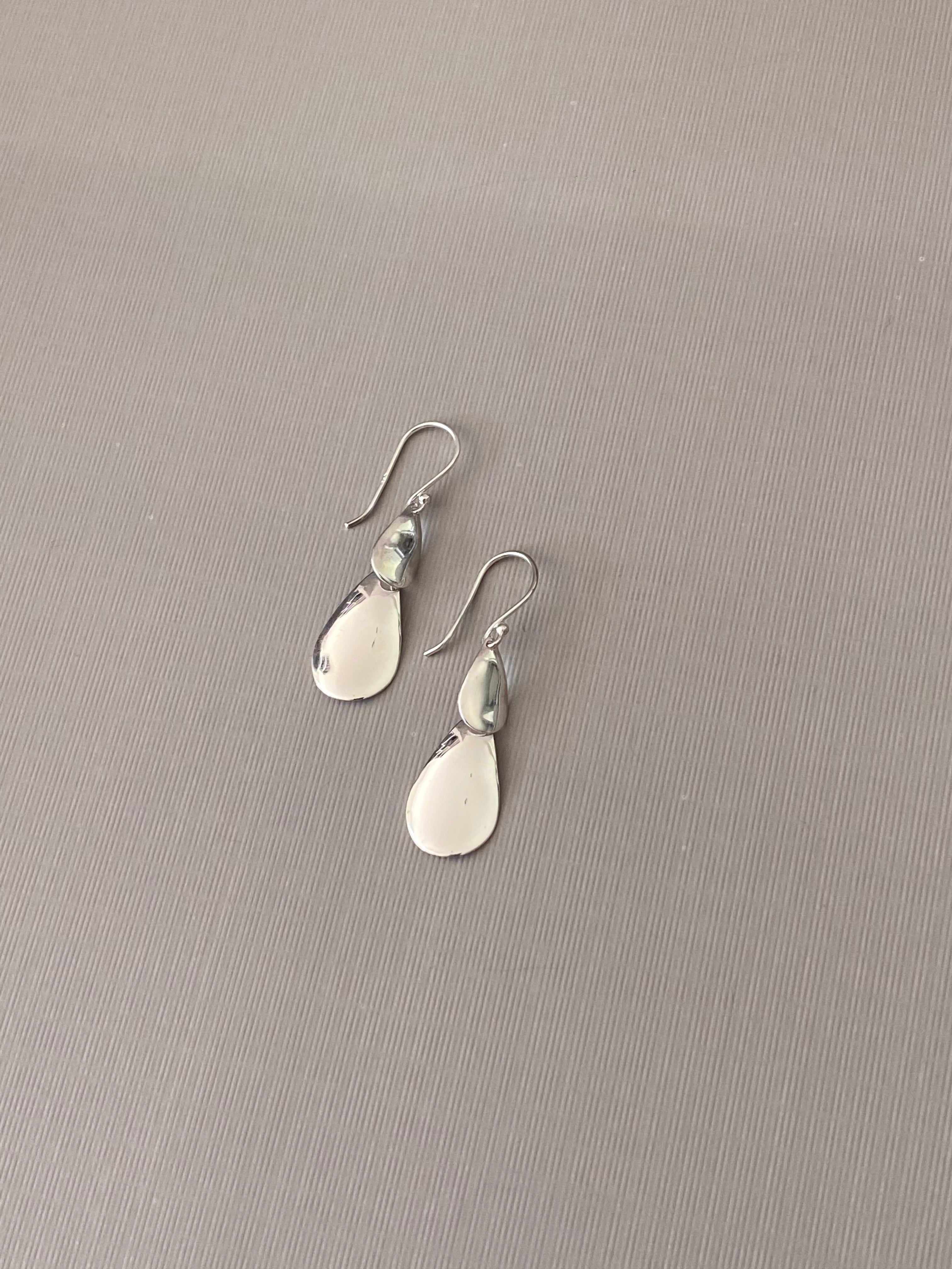 Polished Oval Drop Earrings