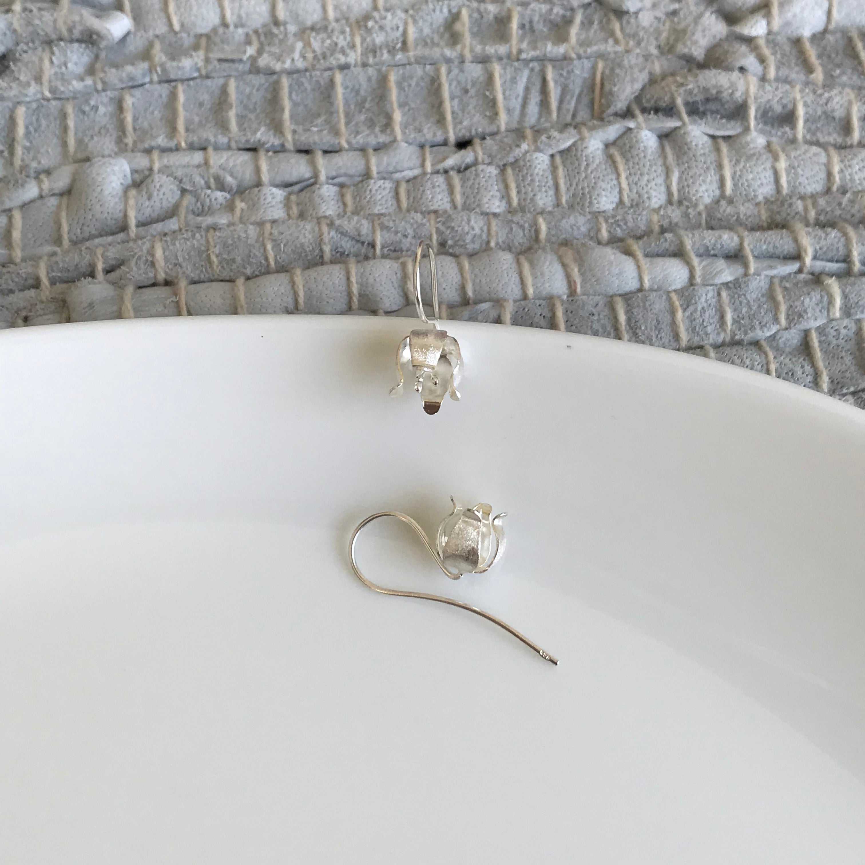 Matte Tulip Hook Earrings