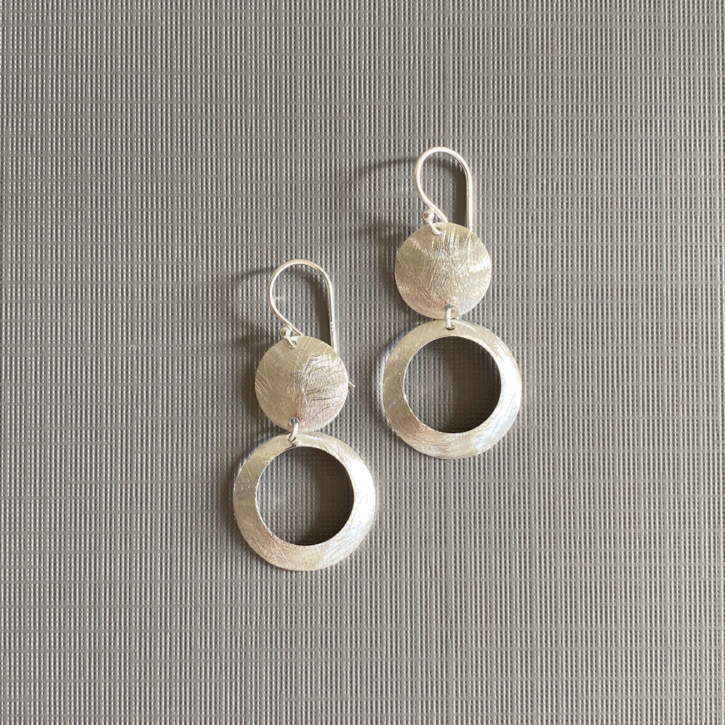 Silver Circle Earrings
