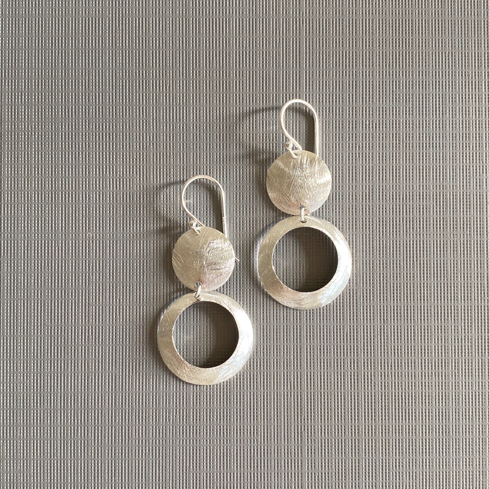 Silver Circle Earrings