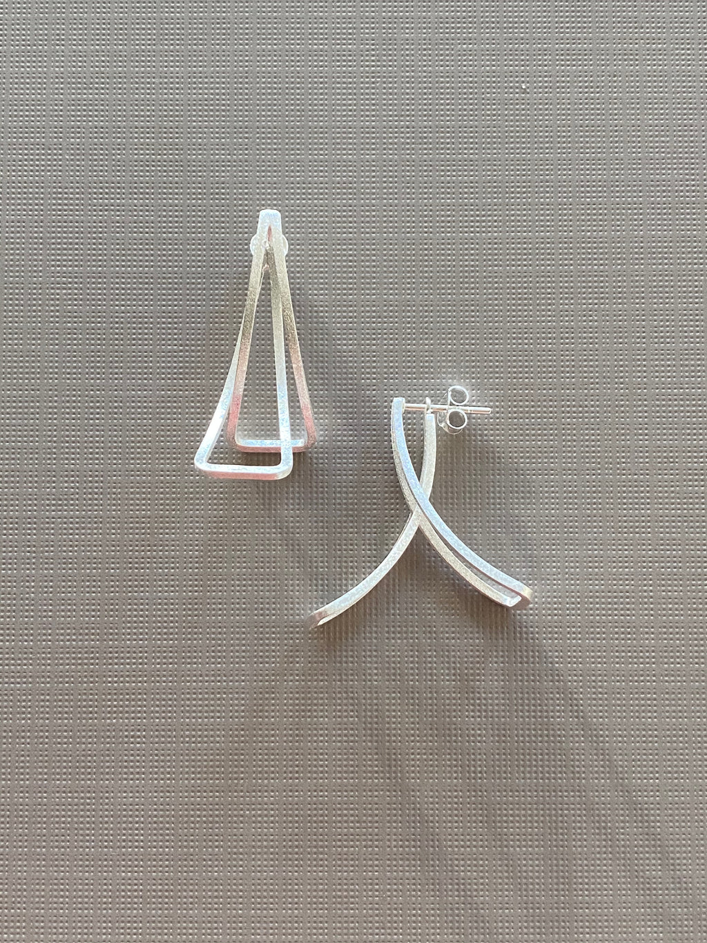 Silver Fold Earrings