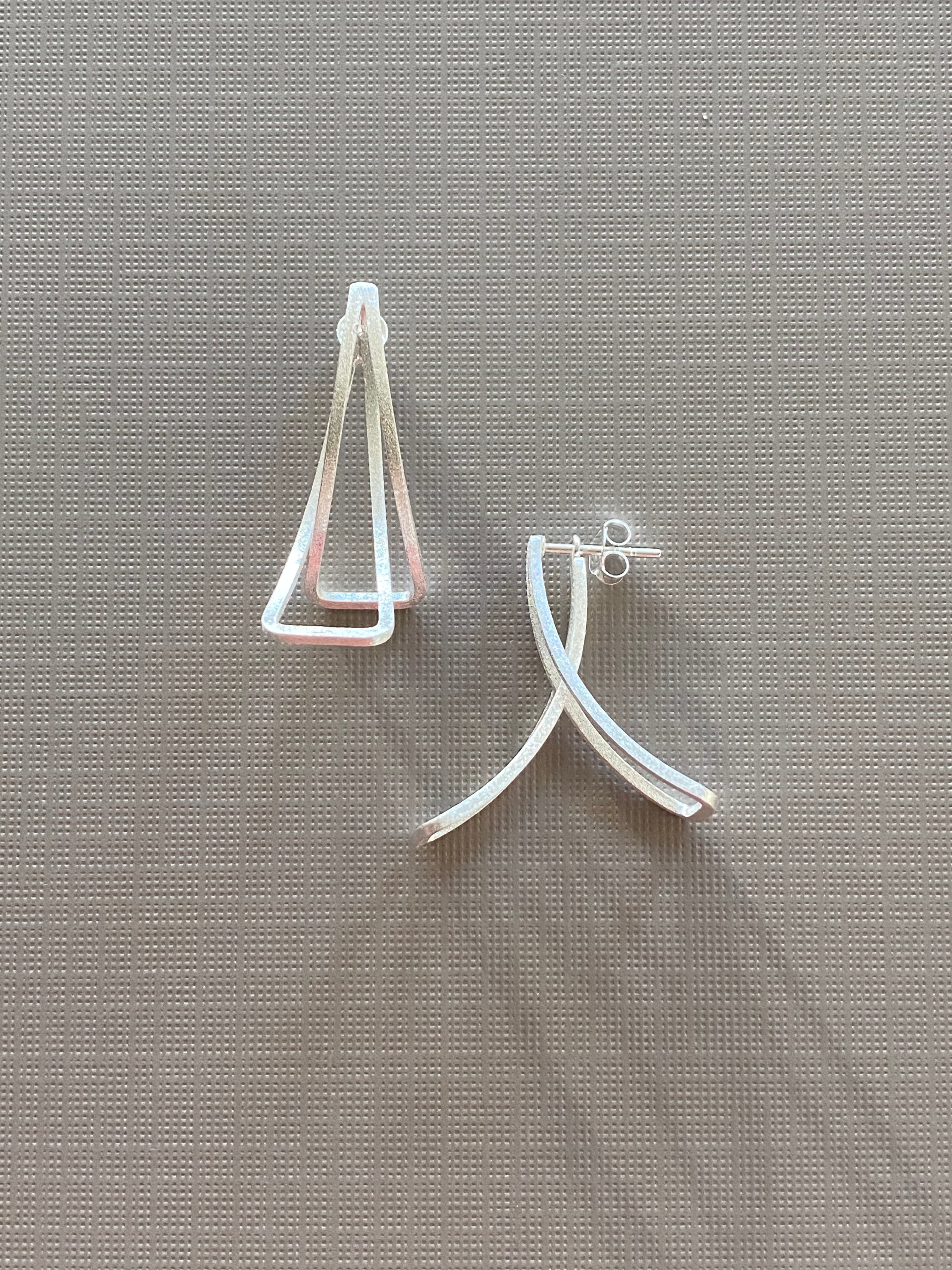 Silver Fold Earrings