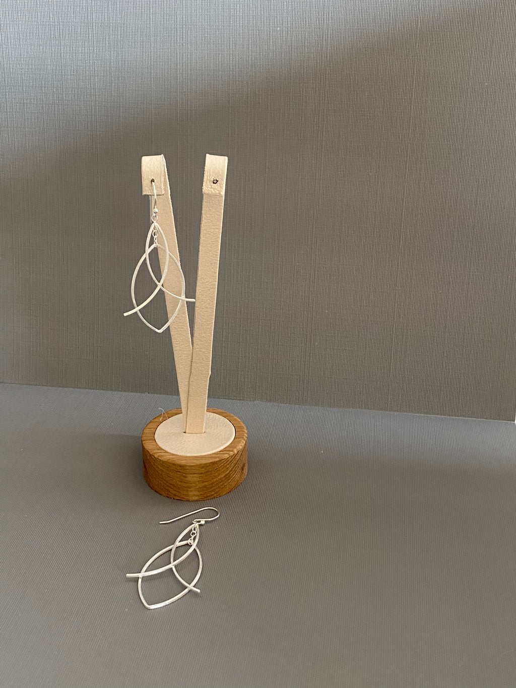 Silver Abstract Wave Earrings