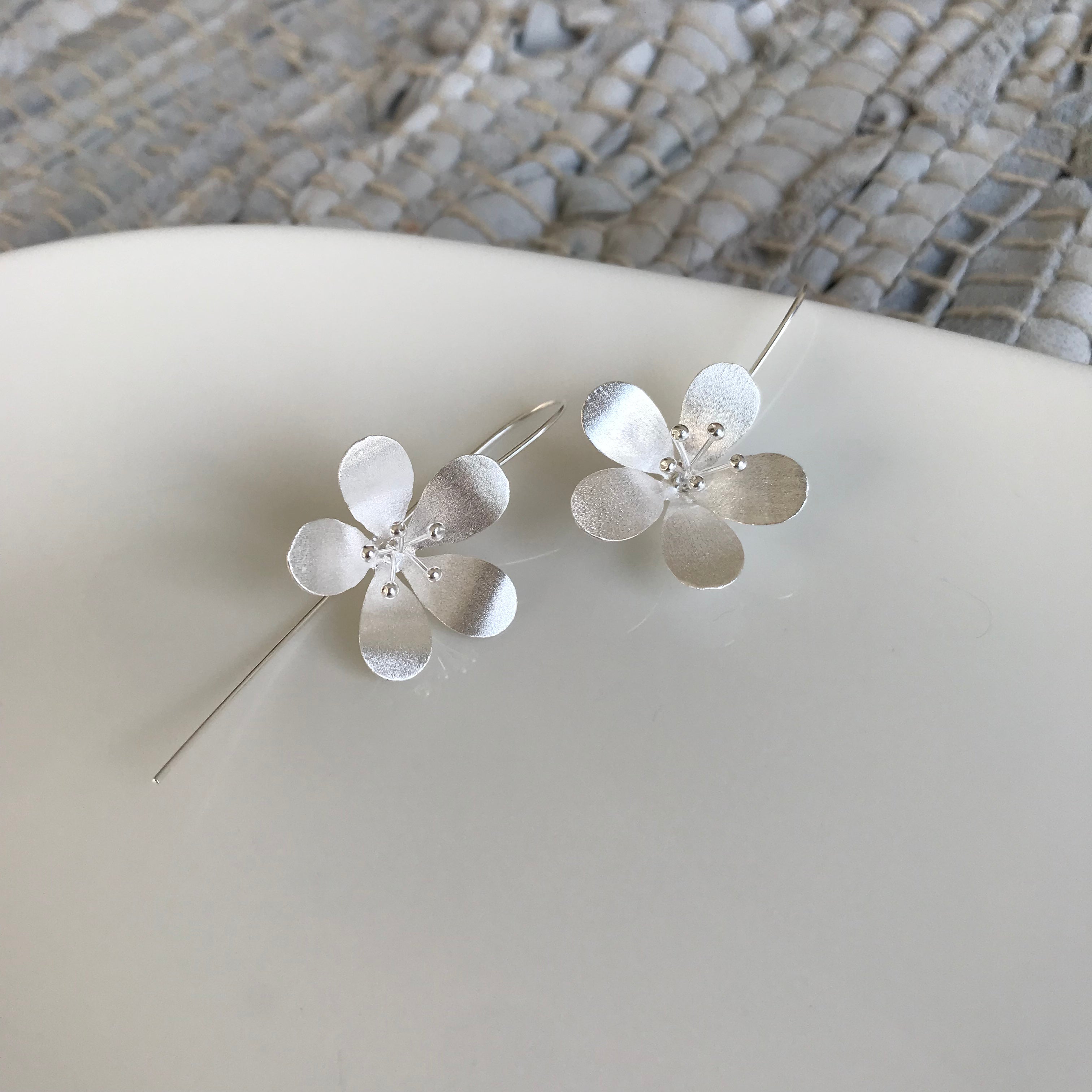 Matte Petal Cluster Earrings