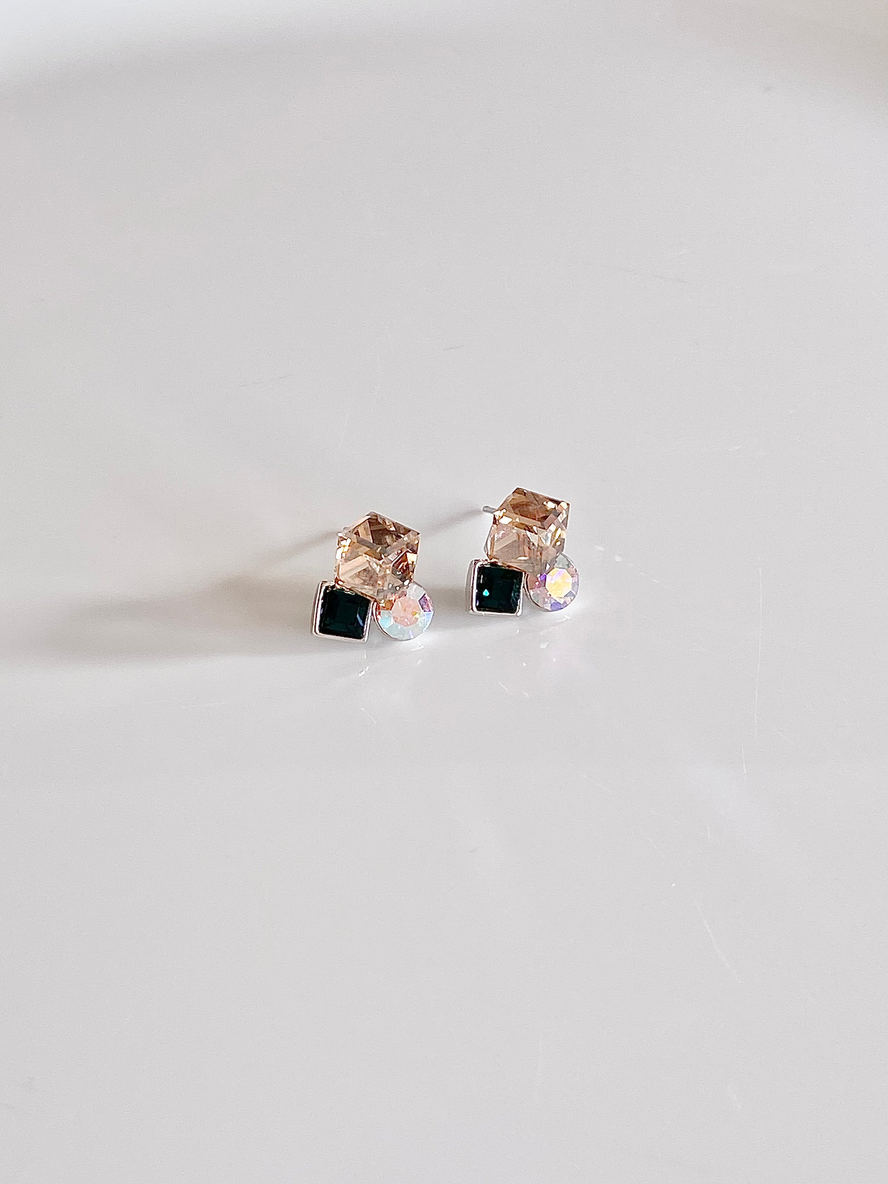 Swarovski Petite Trio Crystal Stud Earrings (6 colours)