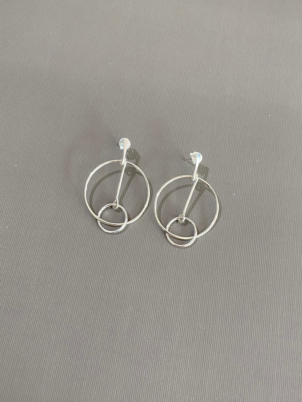 Interlinked Hoop Drop Earrings