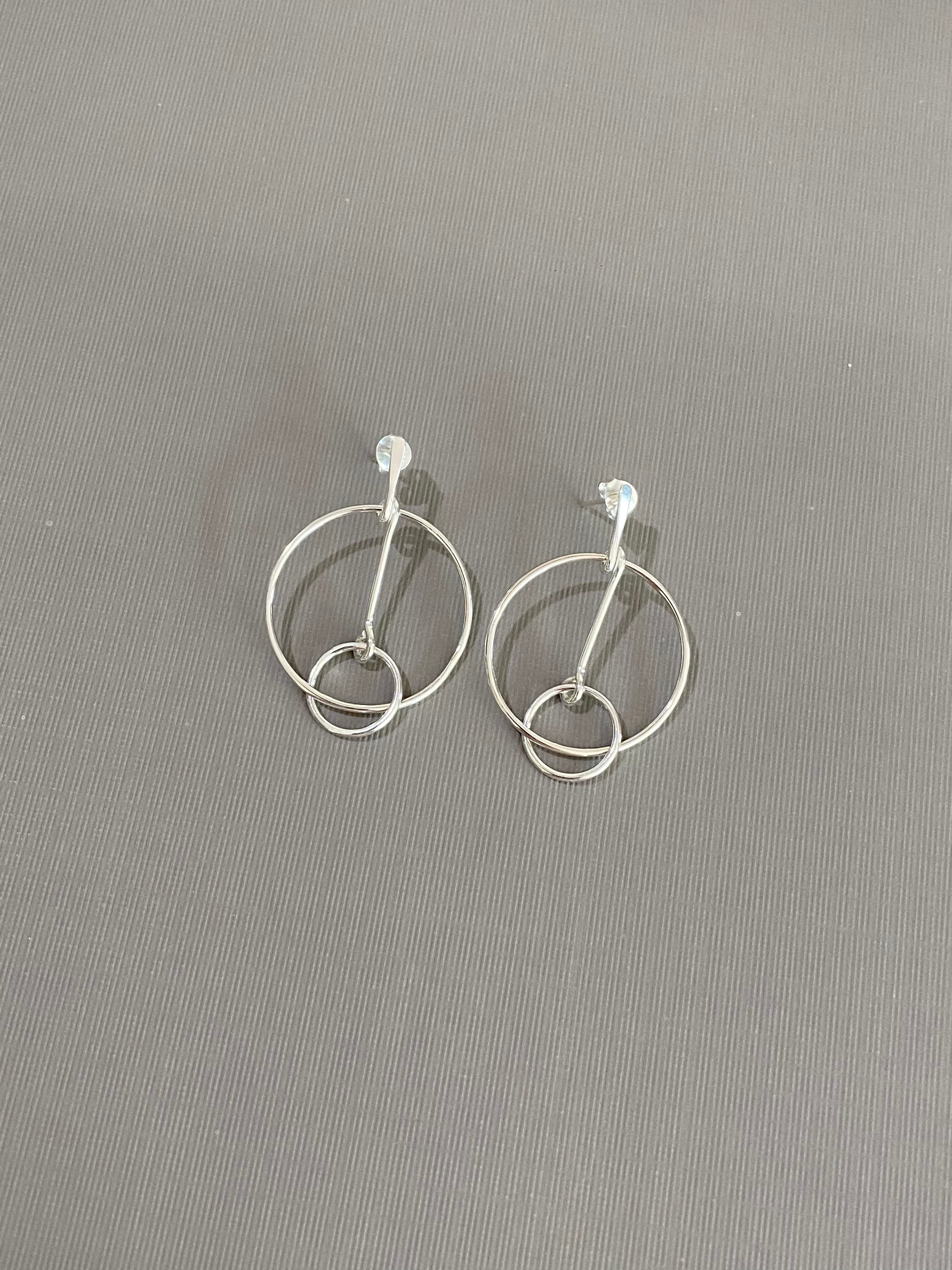 Interlinked Hoop Drop Earrings