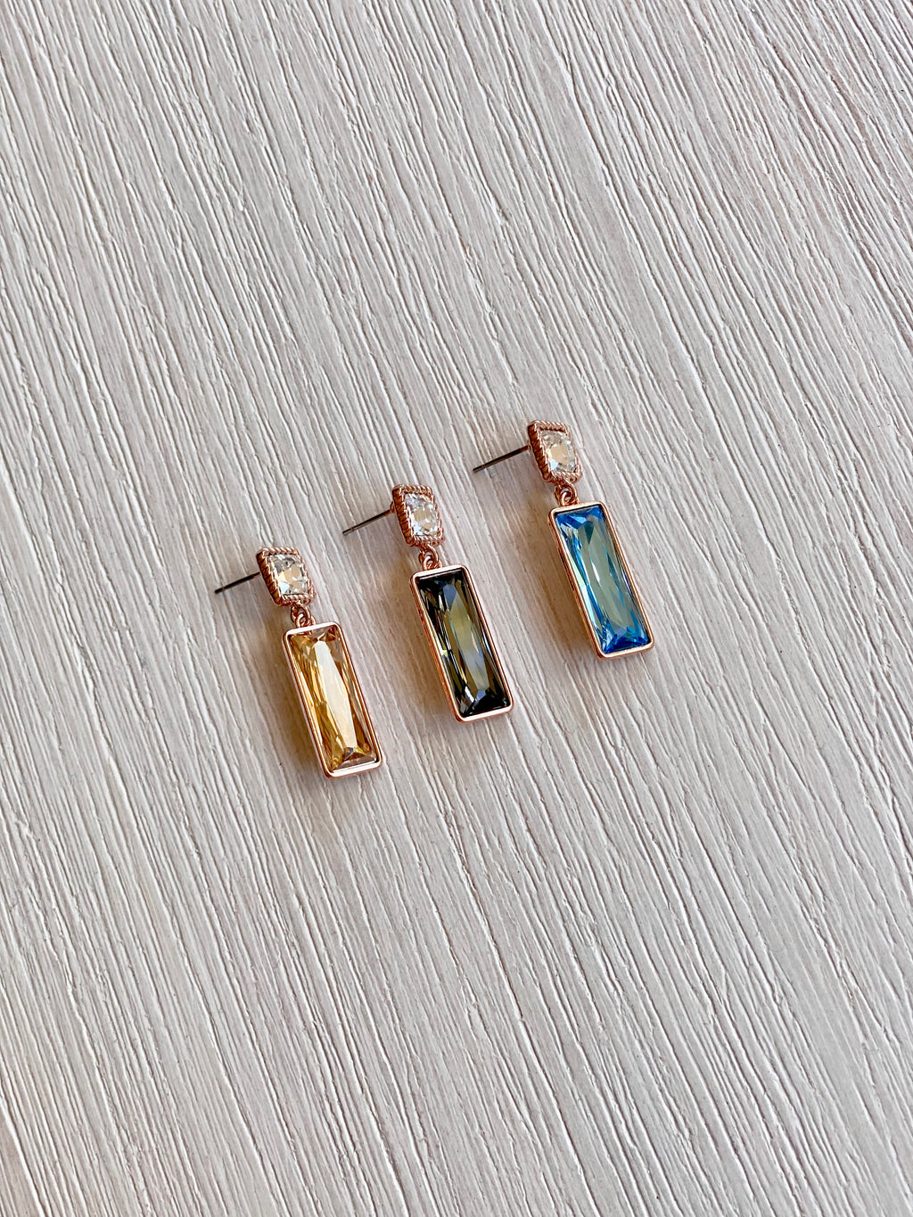 Swarovski Rectangular Duo Drop Earrings