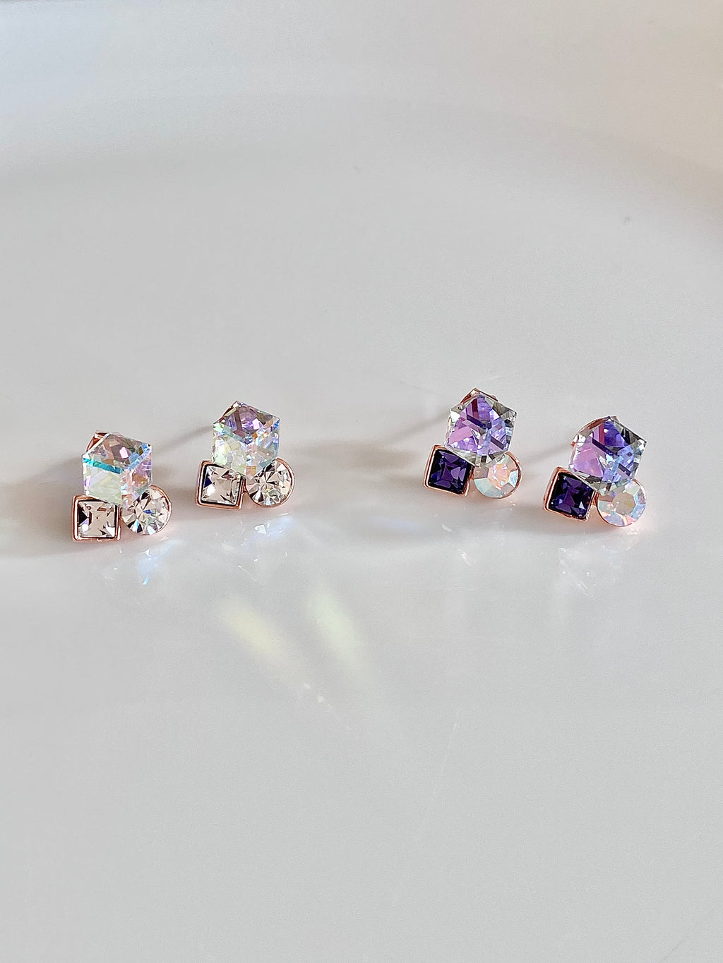 Swarovski Petite Trio Crystal Stud Earrings (6 colours)