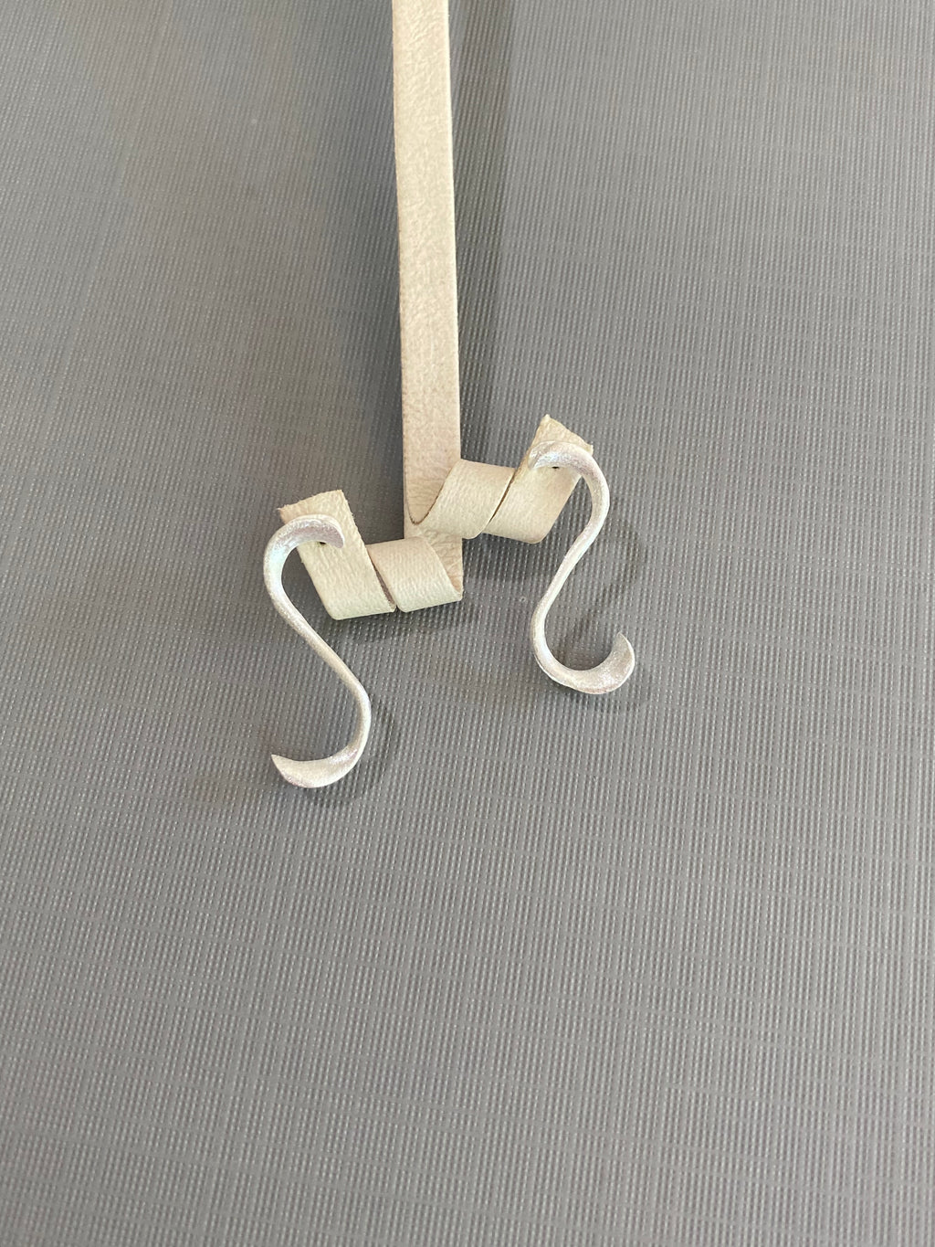 Silver Abstract Twist Earrings