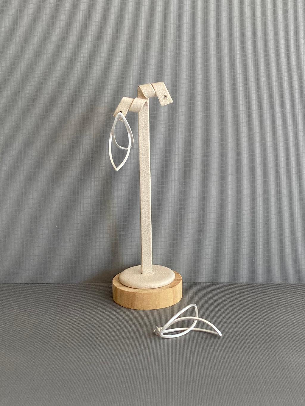 Silver Fold Curve Earrings