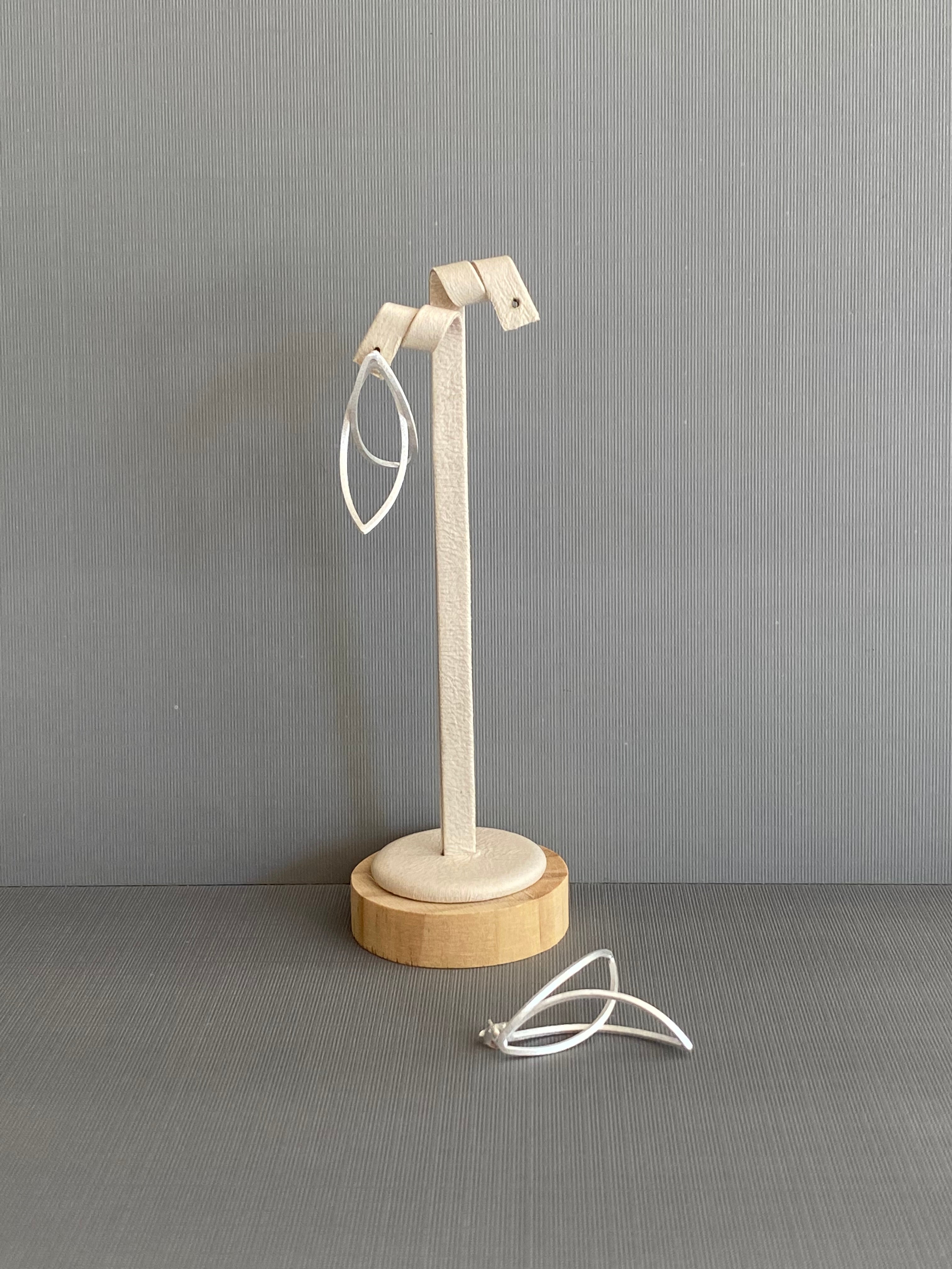 Silver Fold Curve Earrings