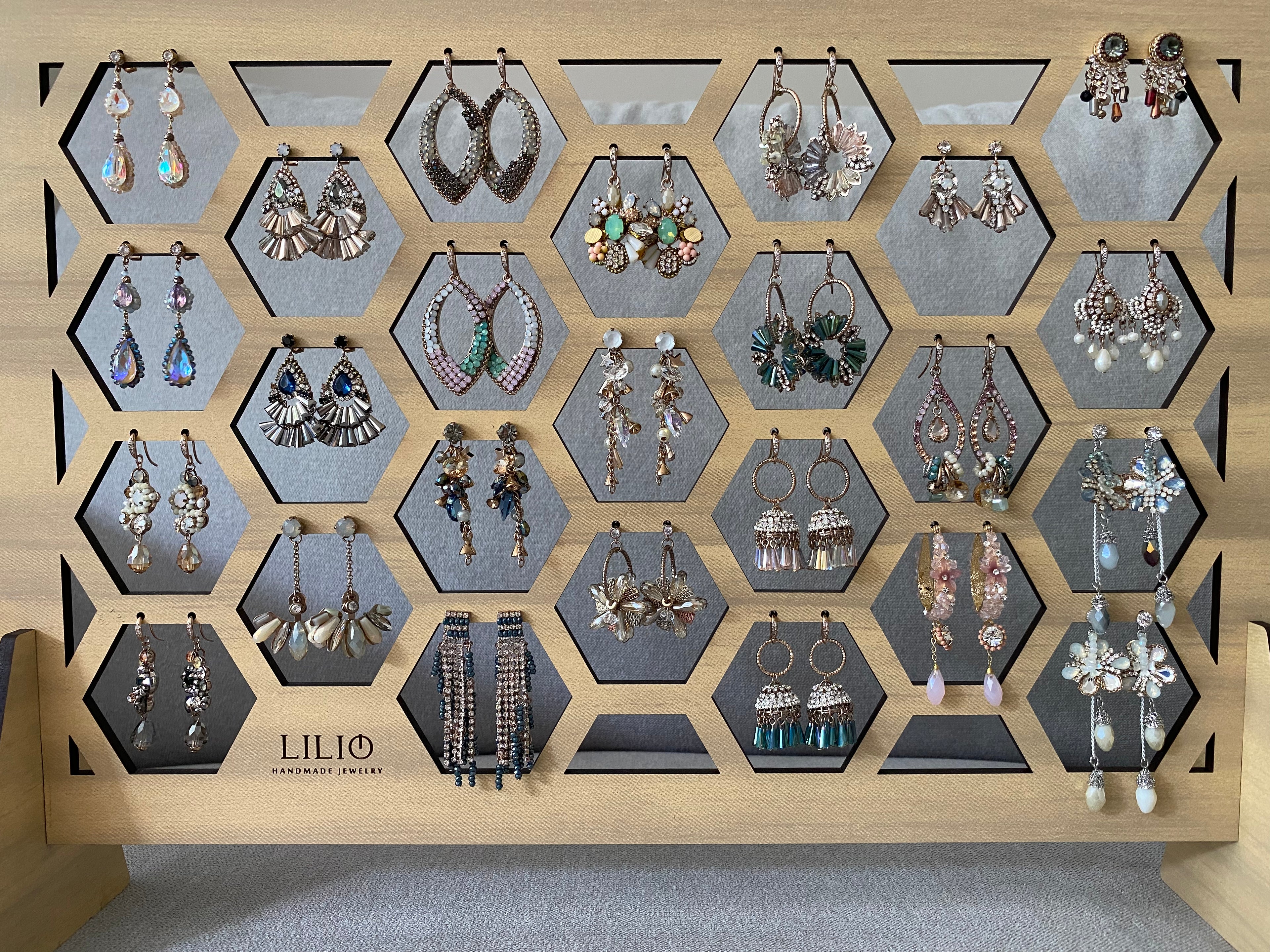 Earring Stands - Large A (25 Hexagons x 50mm)