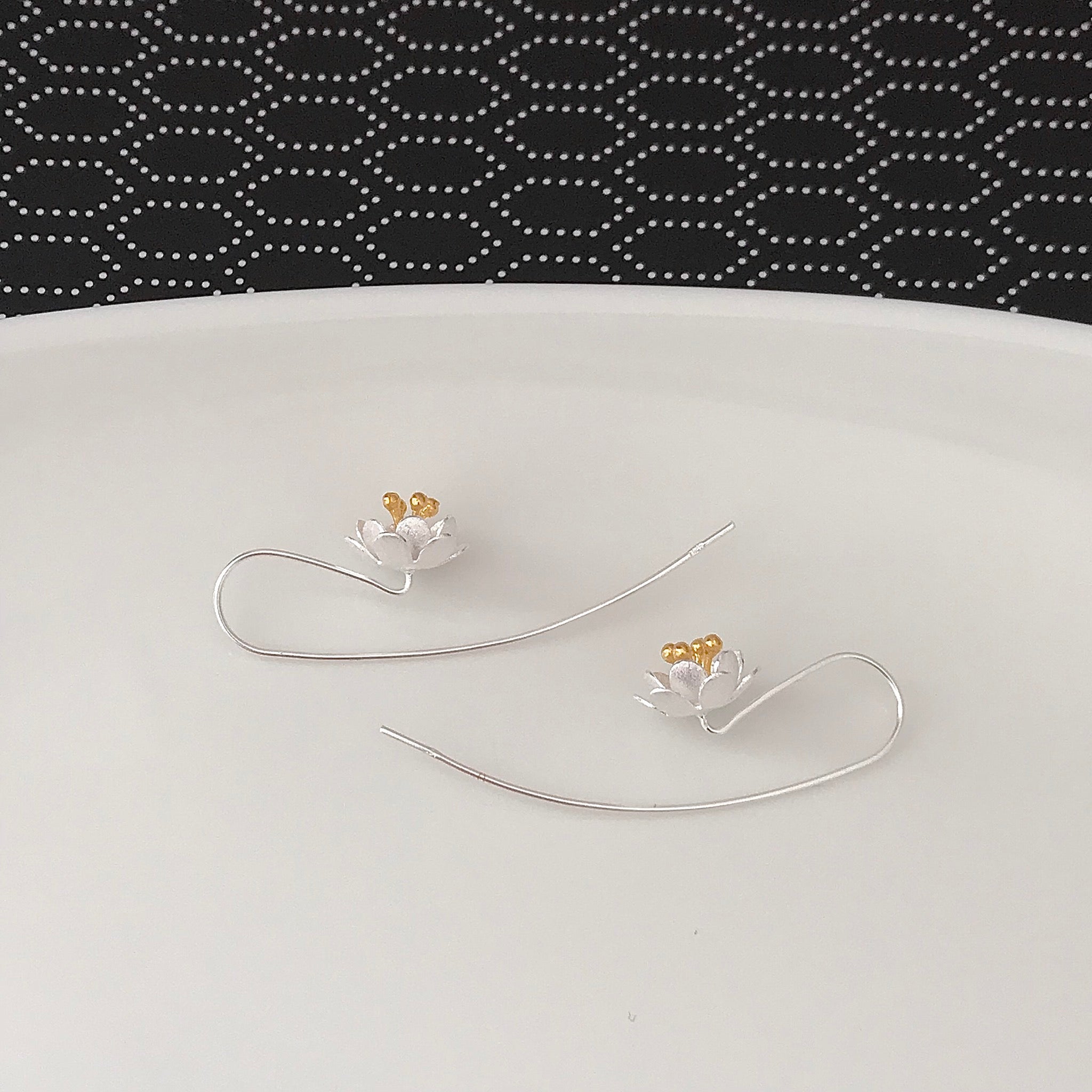 Matte Blossom Hook Earrings