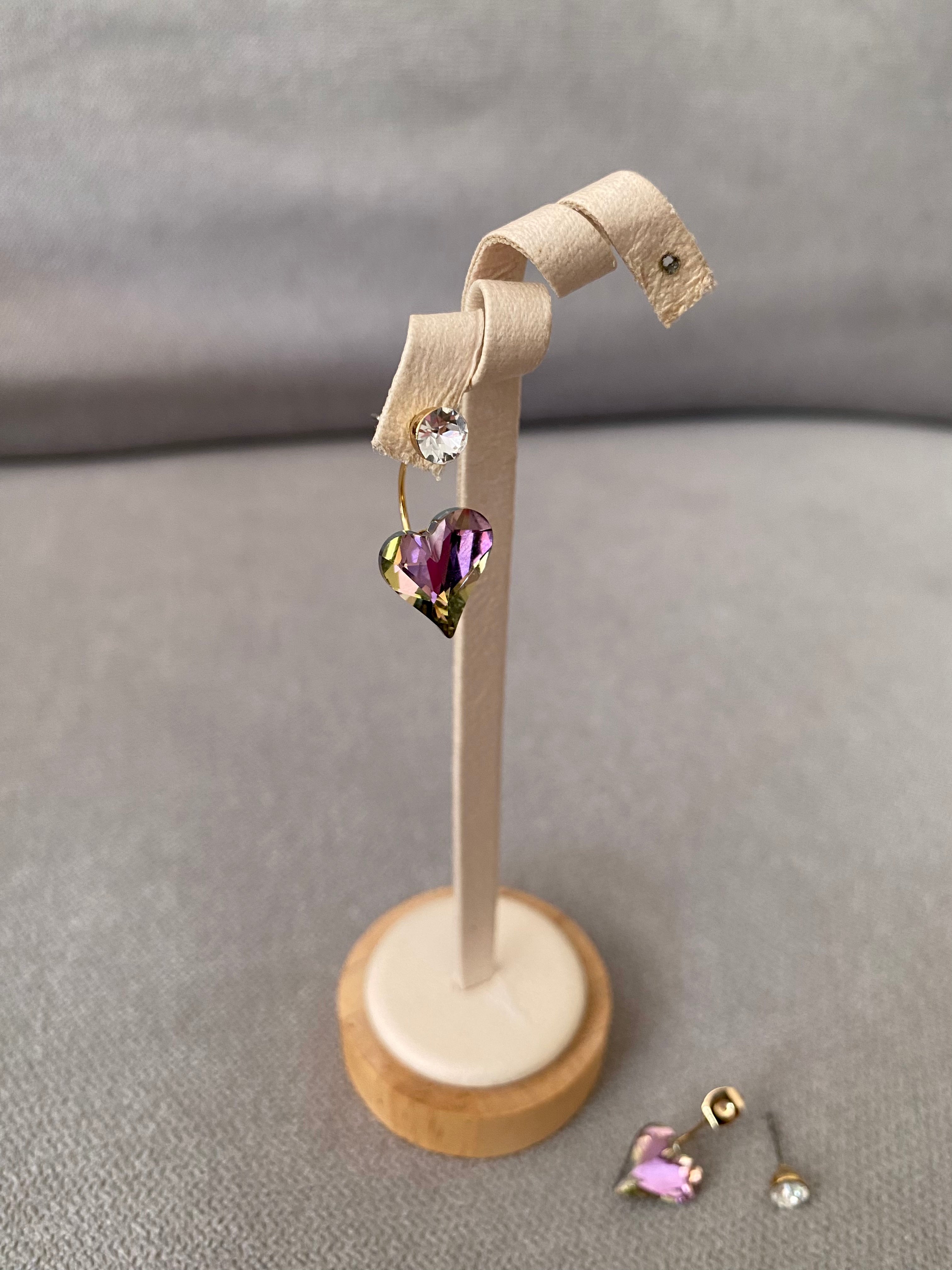 Swarovski Heart Drop Earrings (3 colors)