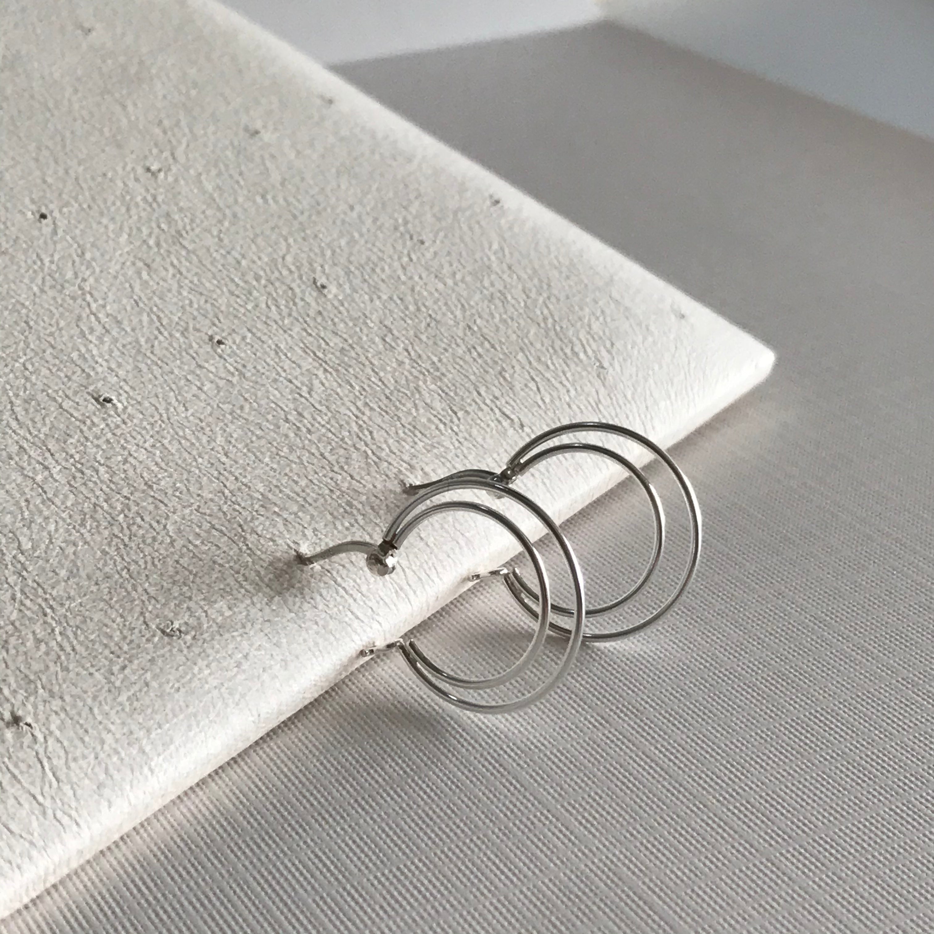 Circular Dual Loop Earrings