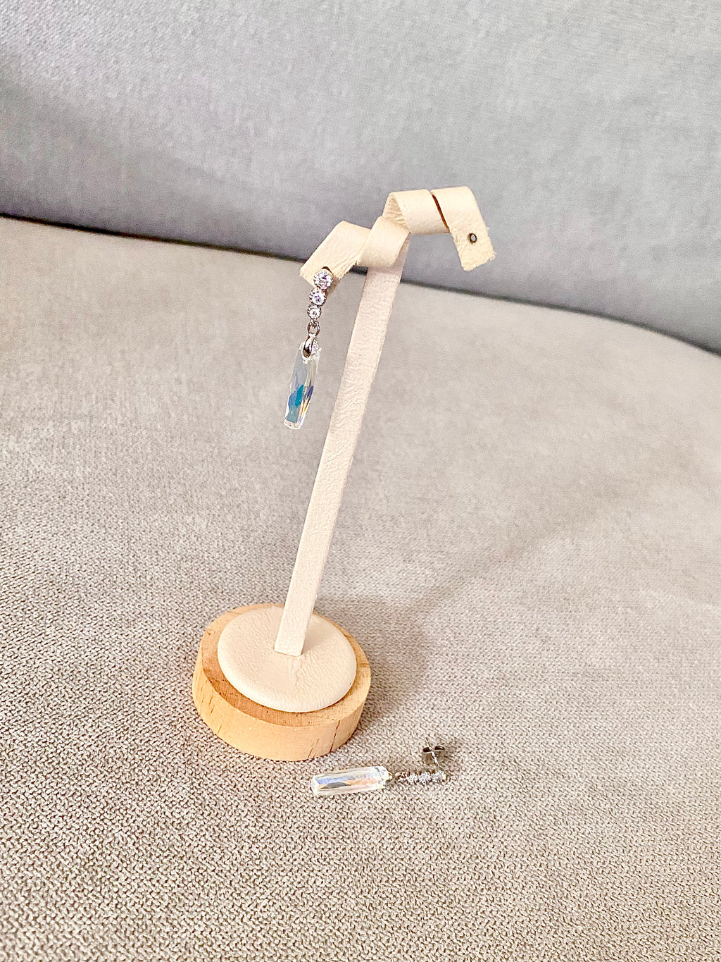 Swarovski Long Faceted Drop Earrings