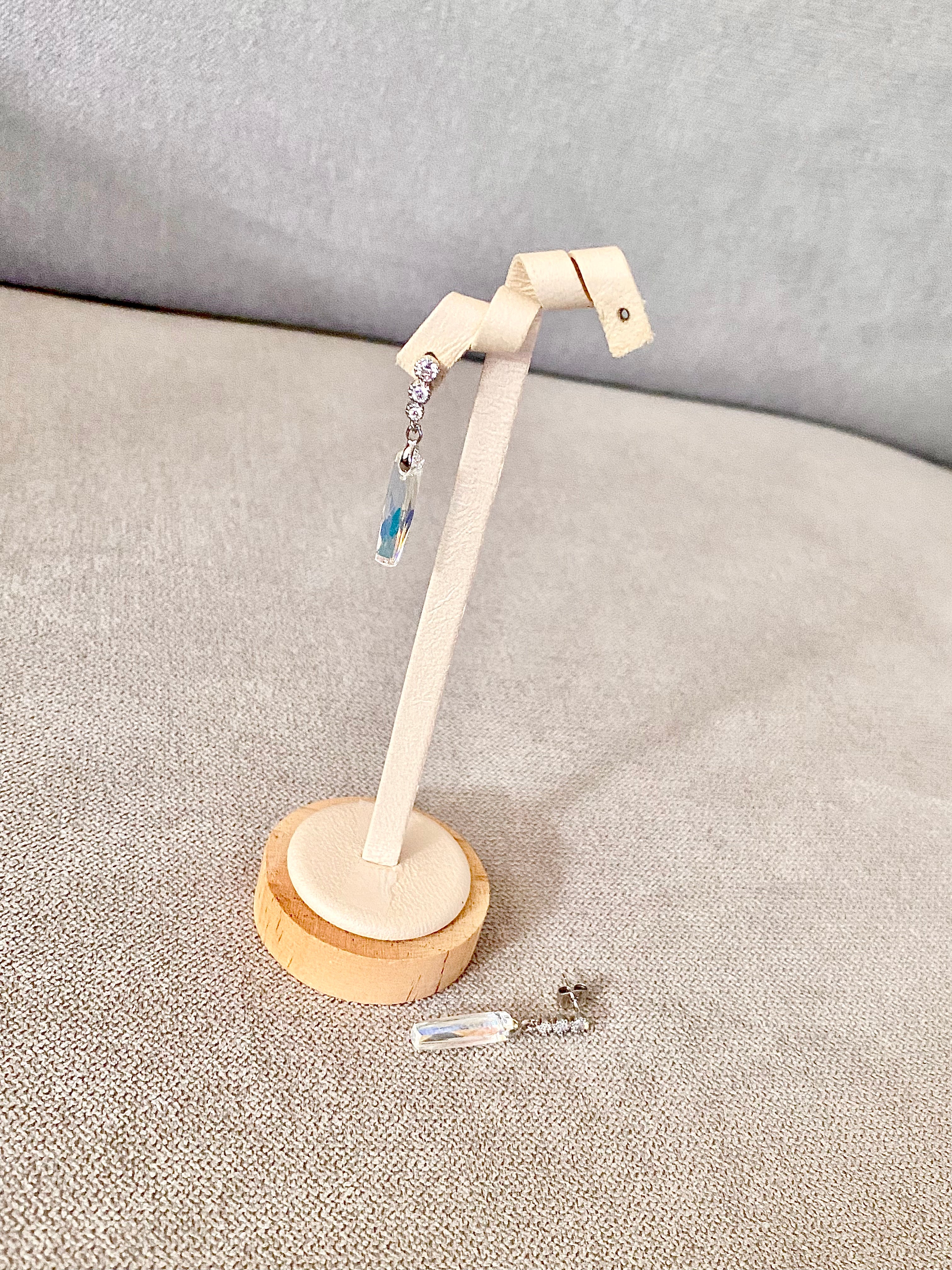 Swarovski Long Faceted Drop Earrings